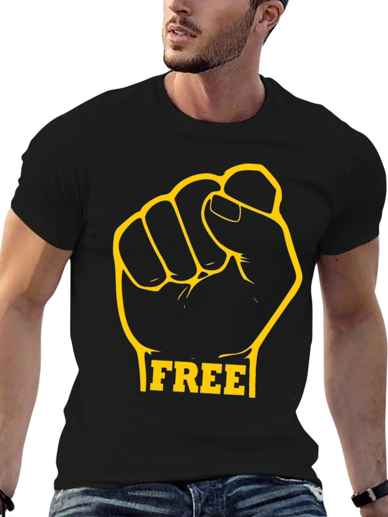 Freedom Fist Graphic Tee - Black