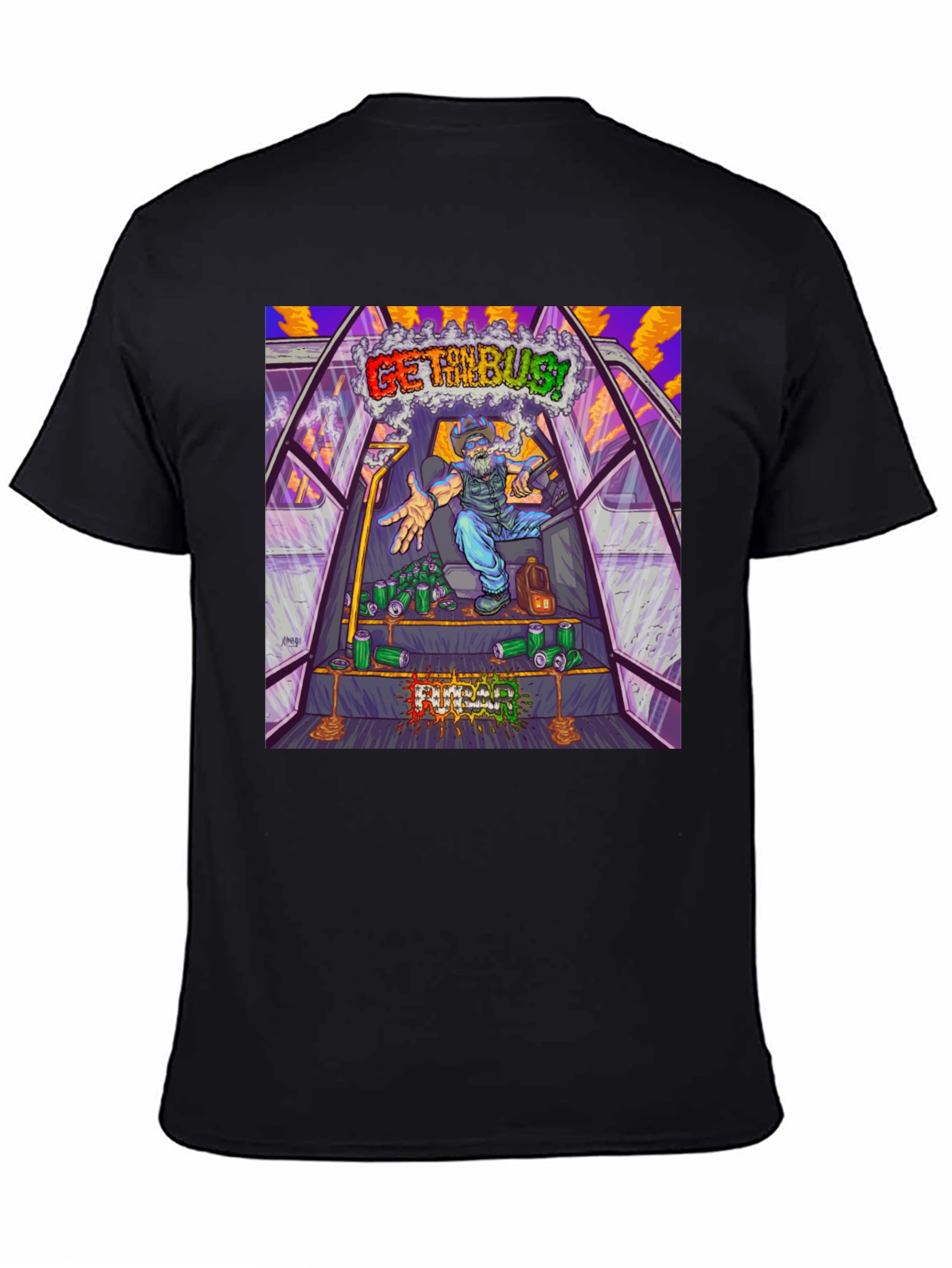 Get The Bus! Novelty Graphic T-Shirt