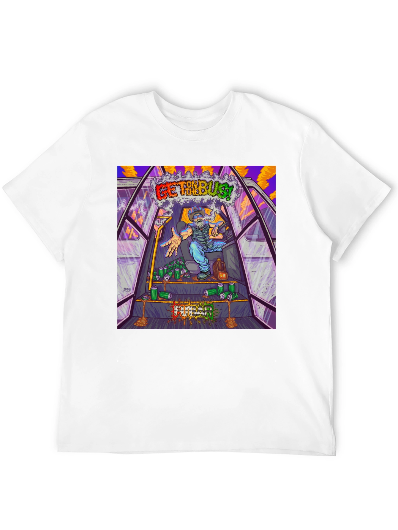Get The Bus! Novelty Graphic T-Shirt