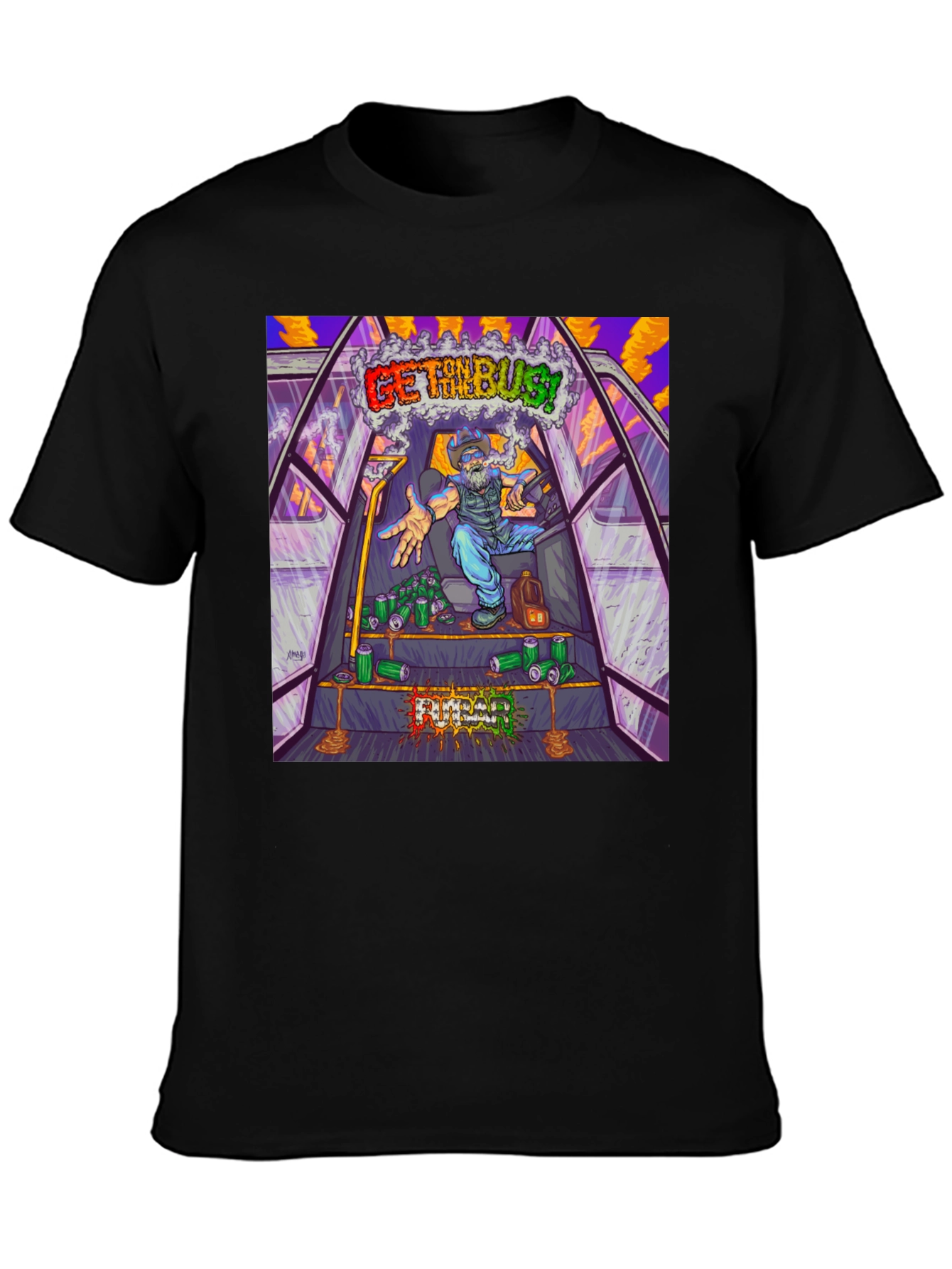 Get The Bus! Novelty Graphic T-Shirt