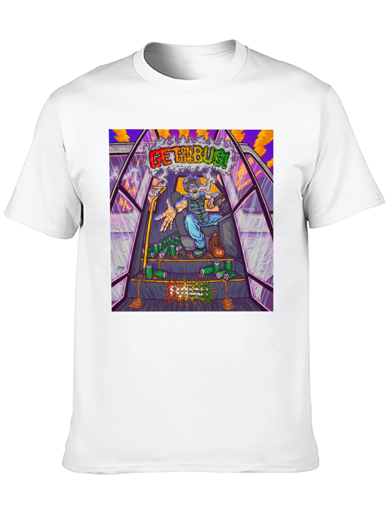 Get The Bus! Novelty Graphic T-Shirt