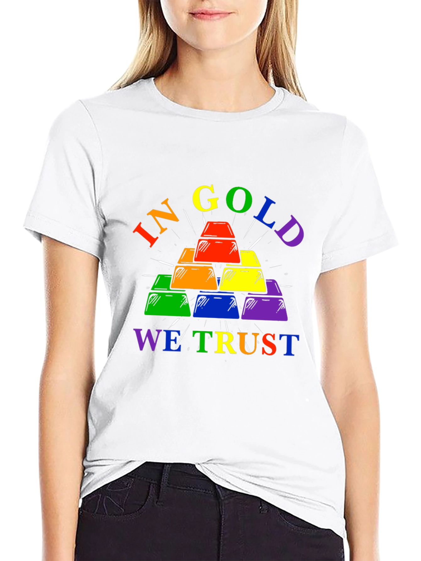 Rainbow Gold Bar T-Shirt - Pride Edition