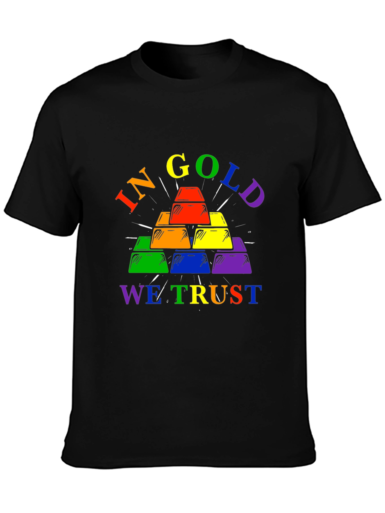 Rainbow Gold Bar T-Shirt - Pride Edition
