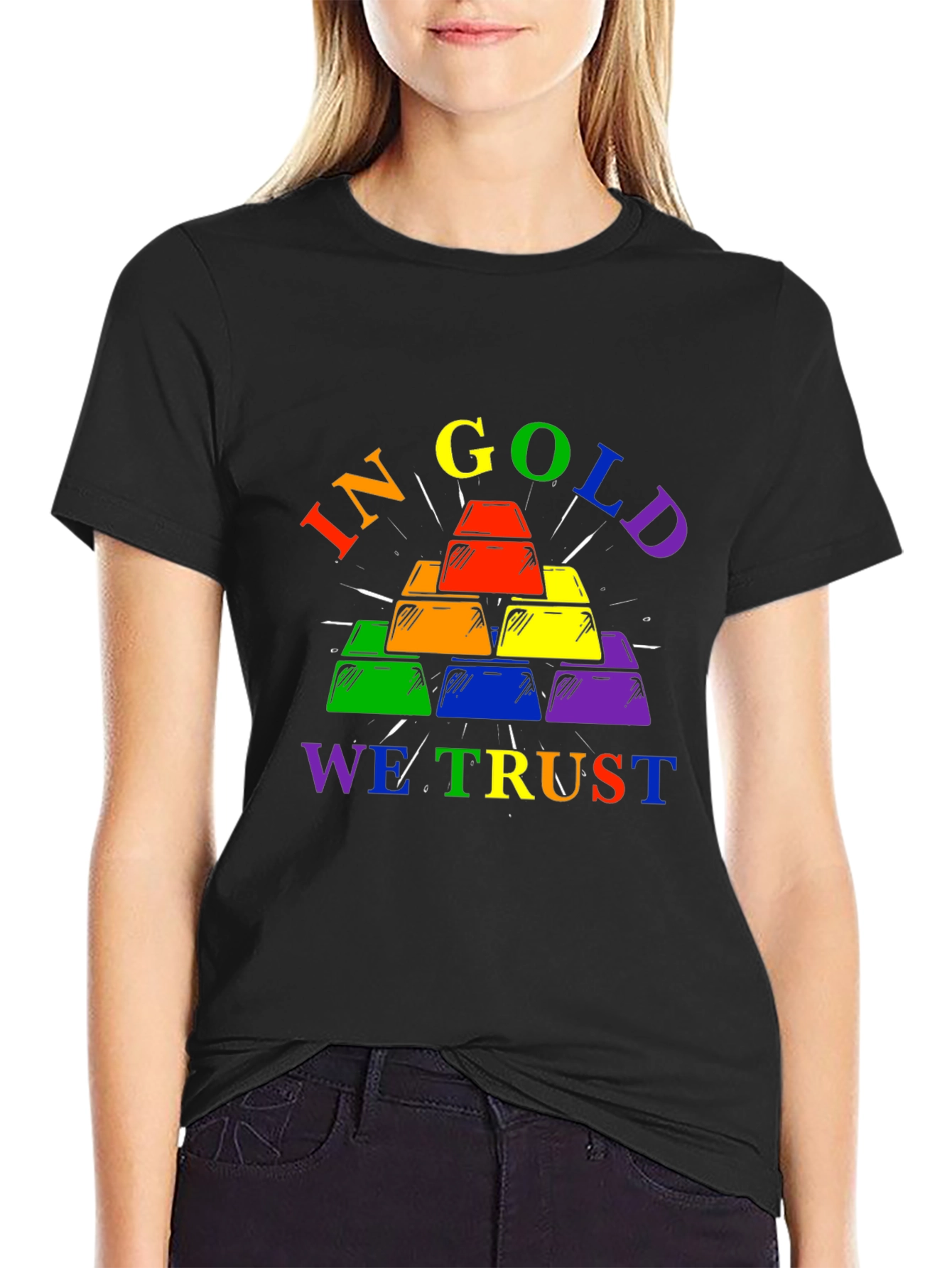 Rainbow Gold Bar T-Shirt - Pride Edition