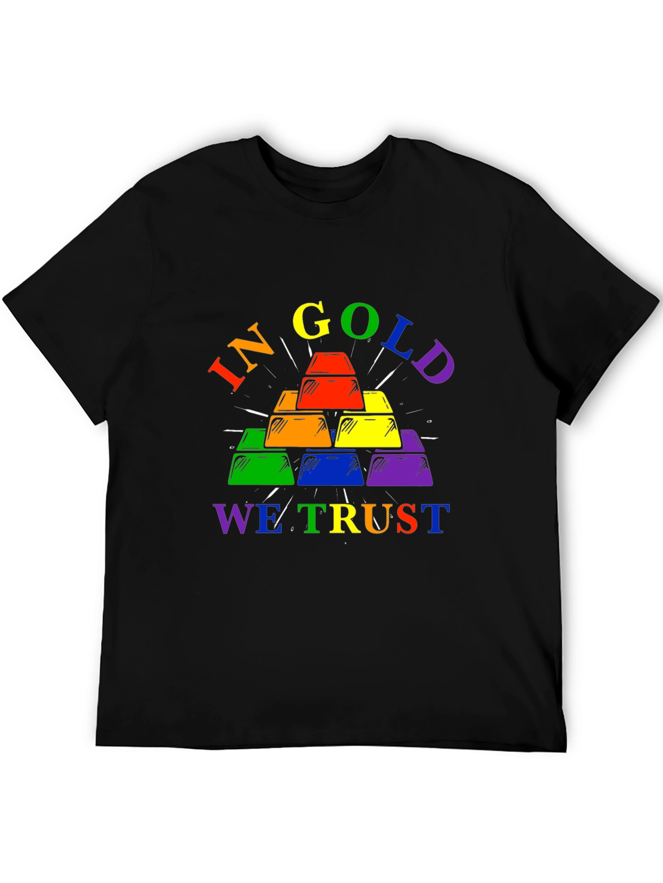 Rainbow Gold Bar T-Shirt - Pride Edition