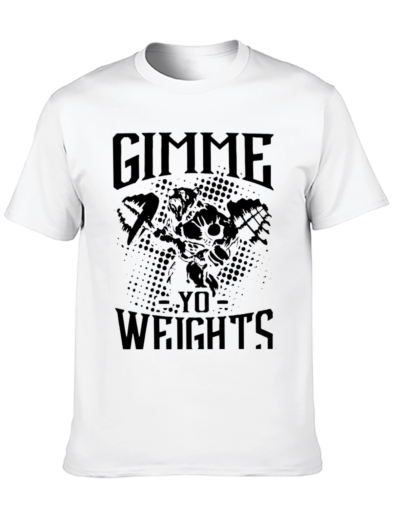 Gimme Yo Weights Graphic Tee - Black Gym Shirt