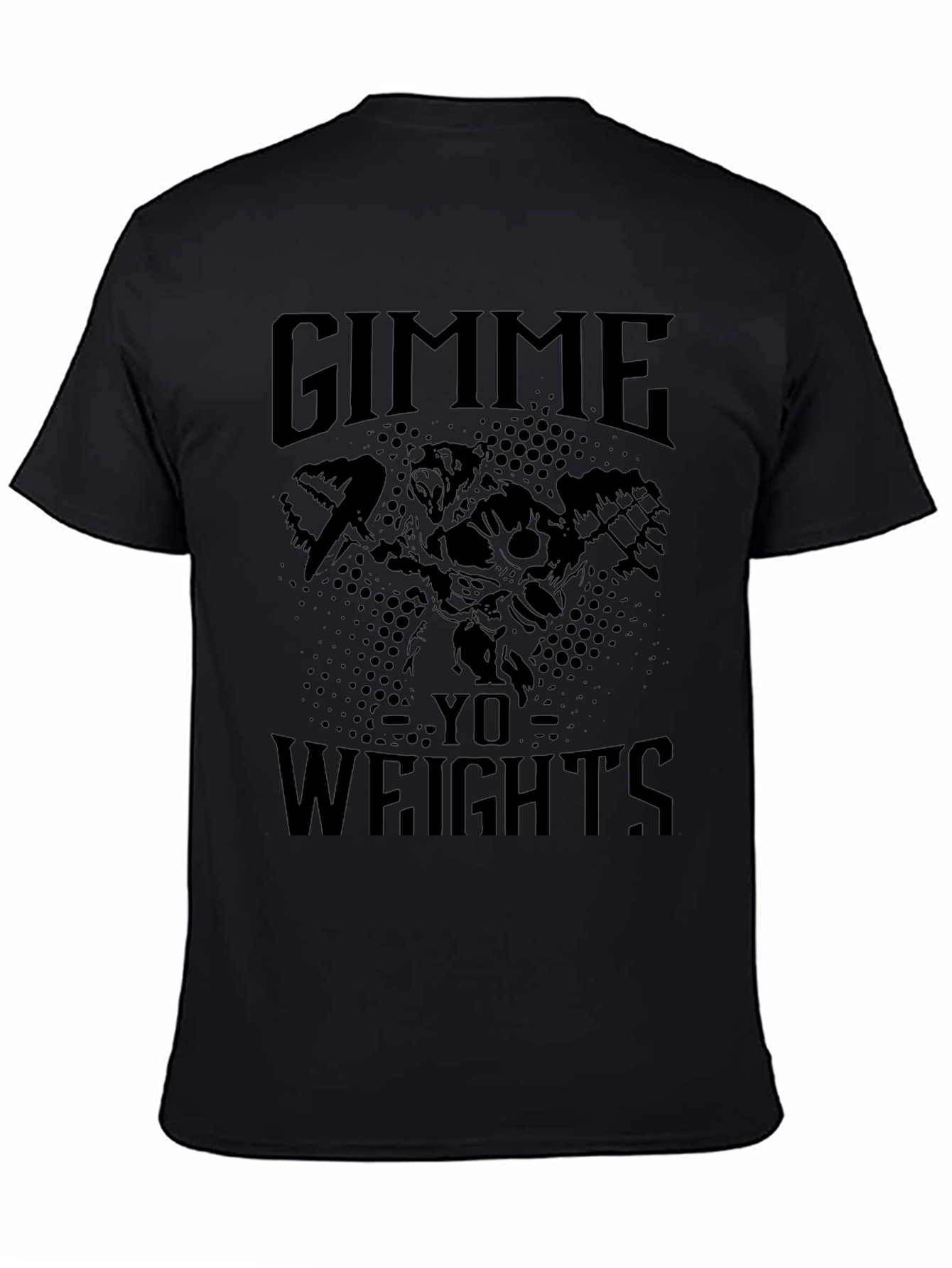 Gimme Yo Weights Graphic Tee - Black Gym Shirt