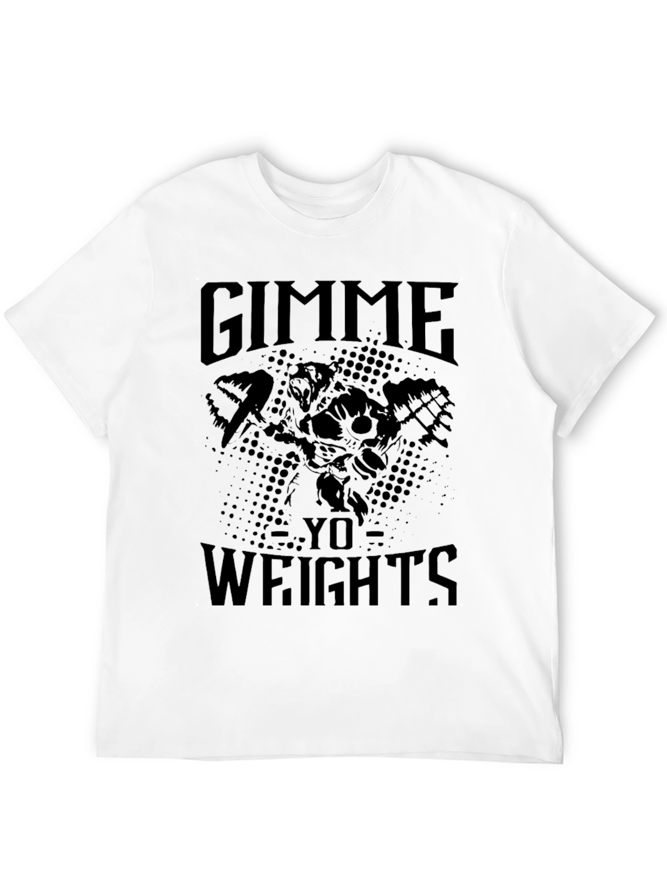 Gimme Yo Weights Graphic Tee - Black Gym Shirt