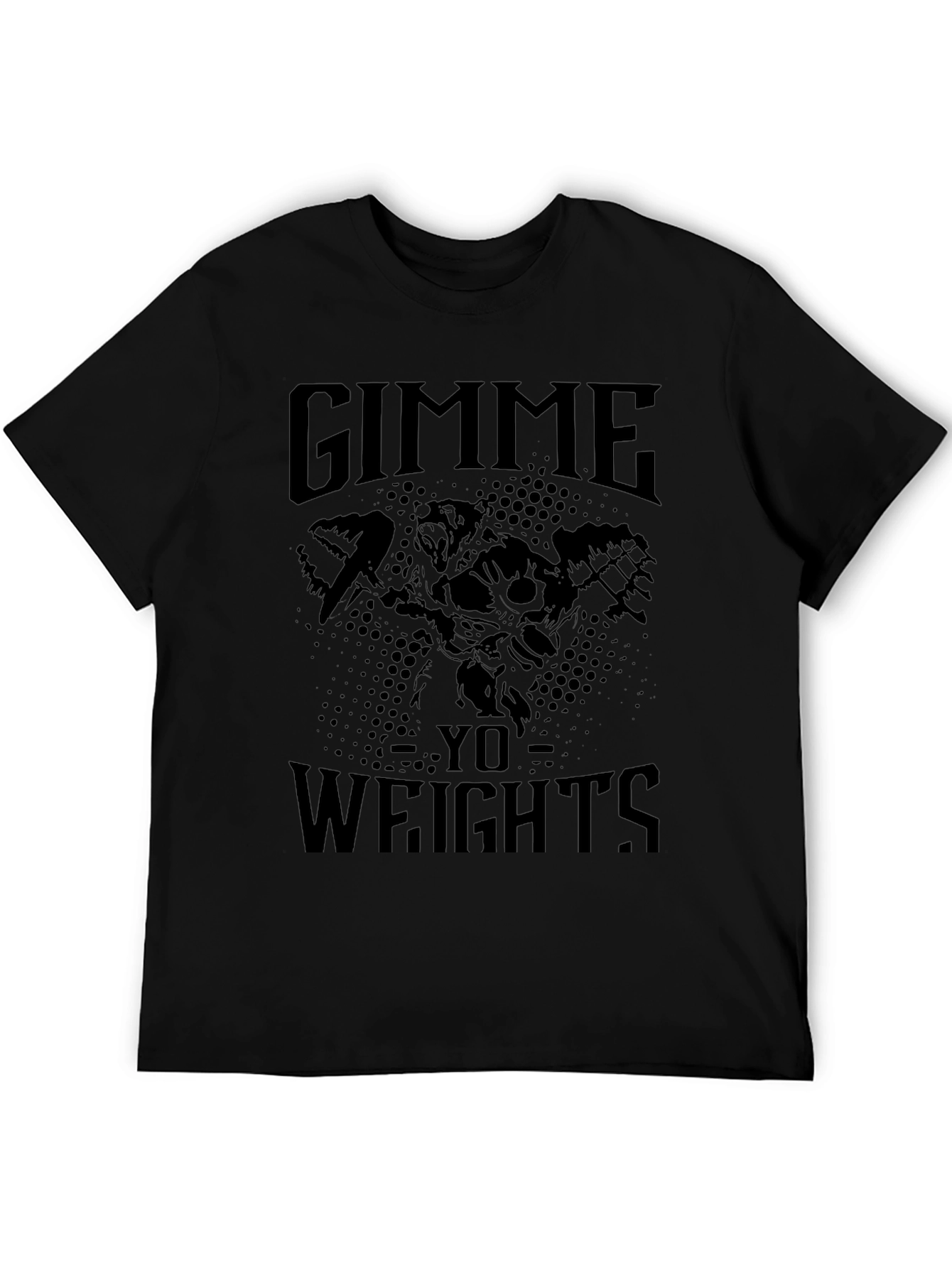 Gimme Yo Weights Graphic Tee - Black Gym Shirt