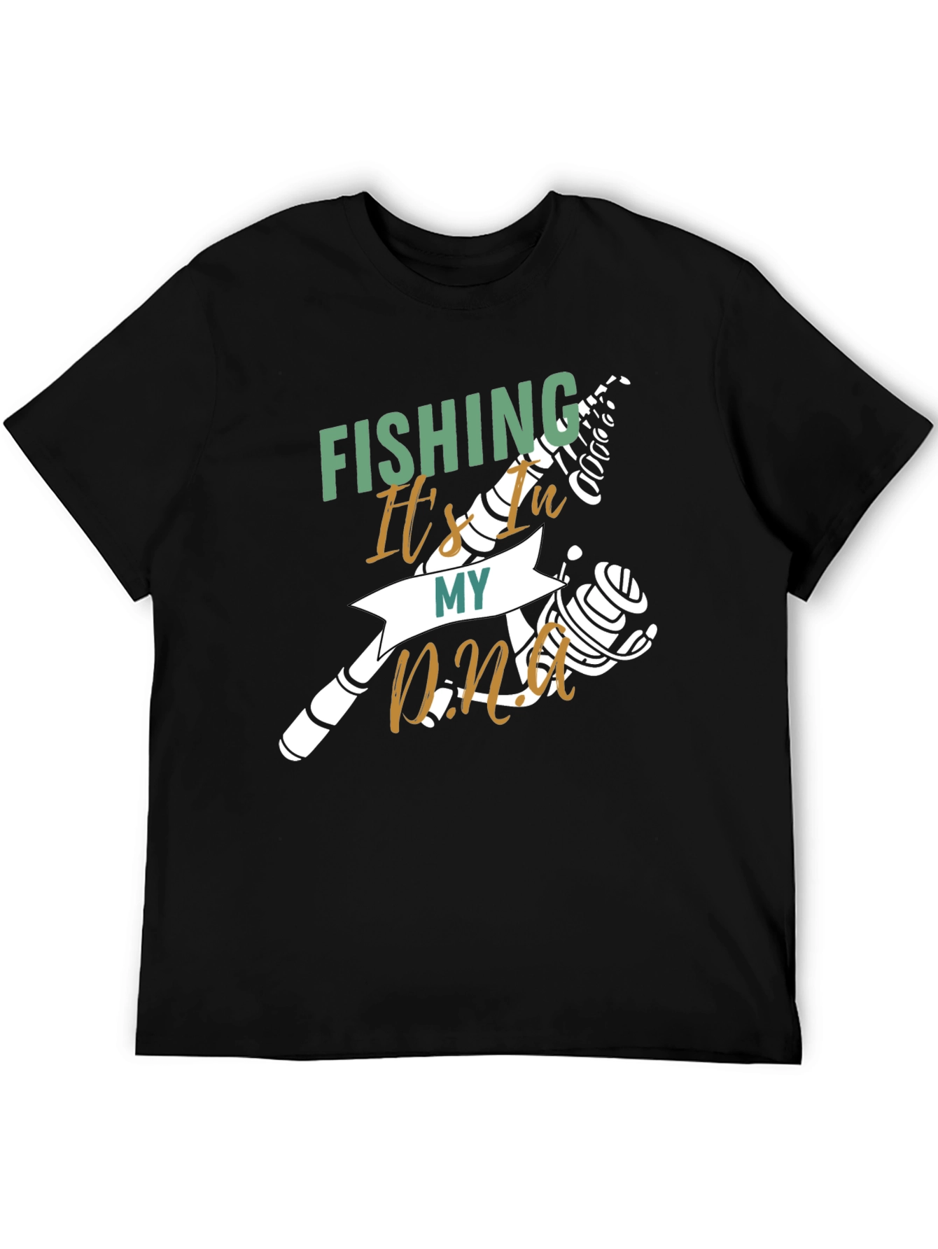 Fishing Its In My DNA Black T-Shirt