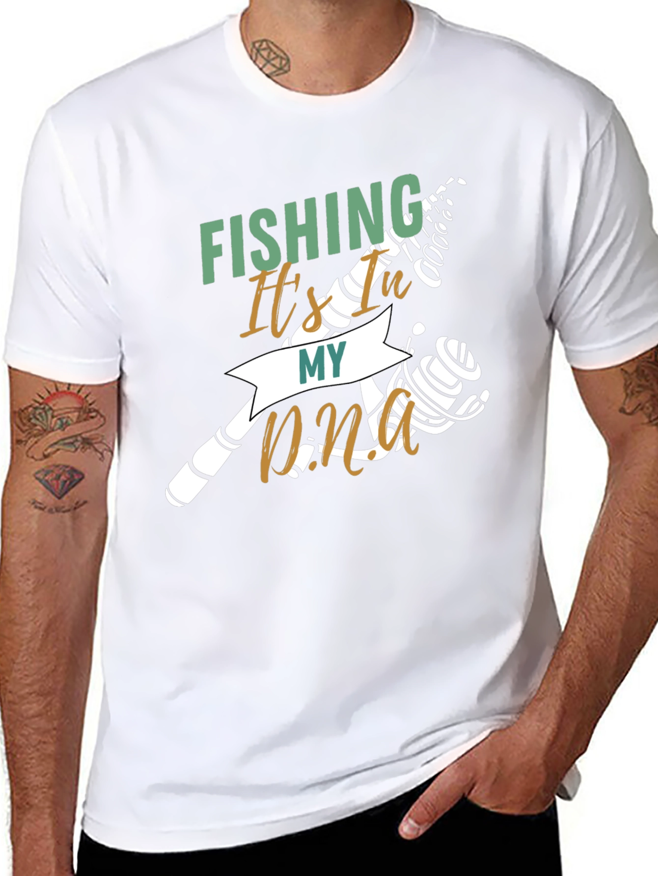 Fishing Its In My DNA Black T-Shirt