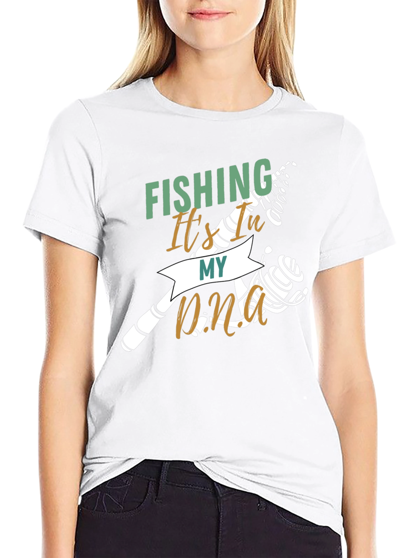 Fishing Its In My DNA Black T-Shirt