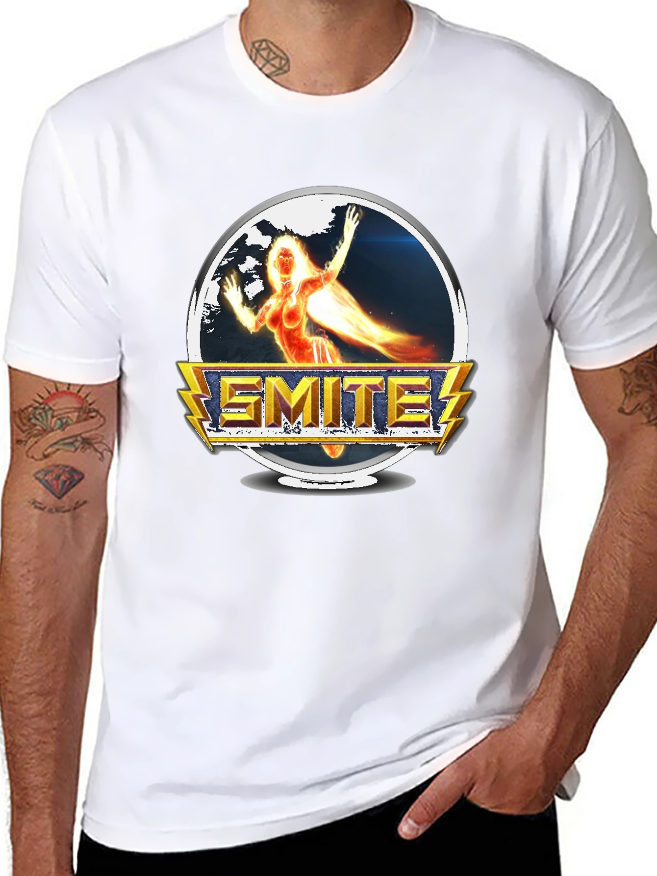 Smite Game T-Shirt - Fire Goddess Graphic Tee