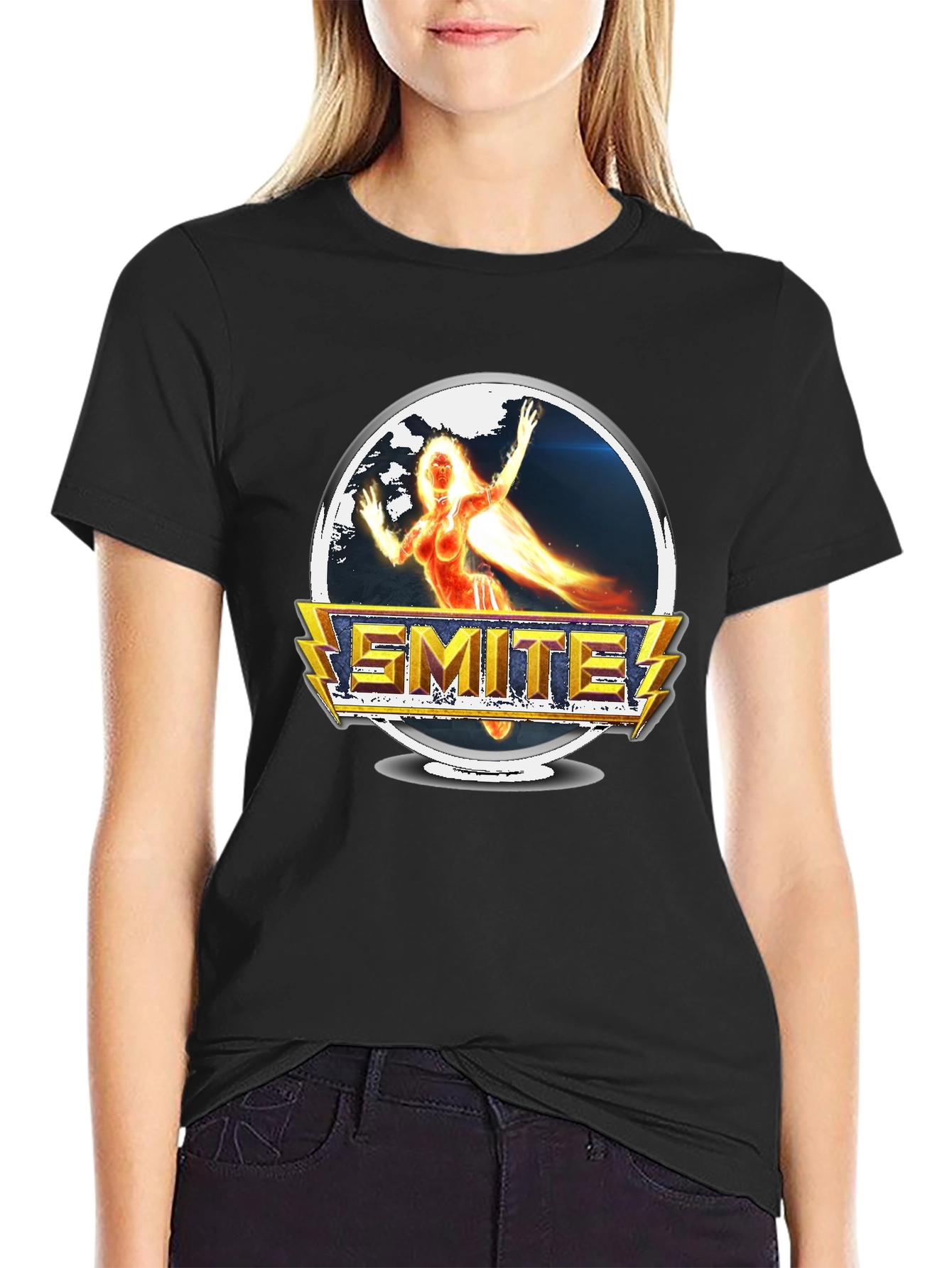 Smite Game T-Shirt - Fire Goddess Graphic Tee