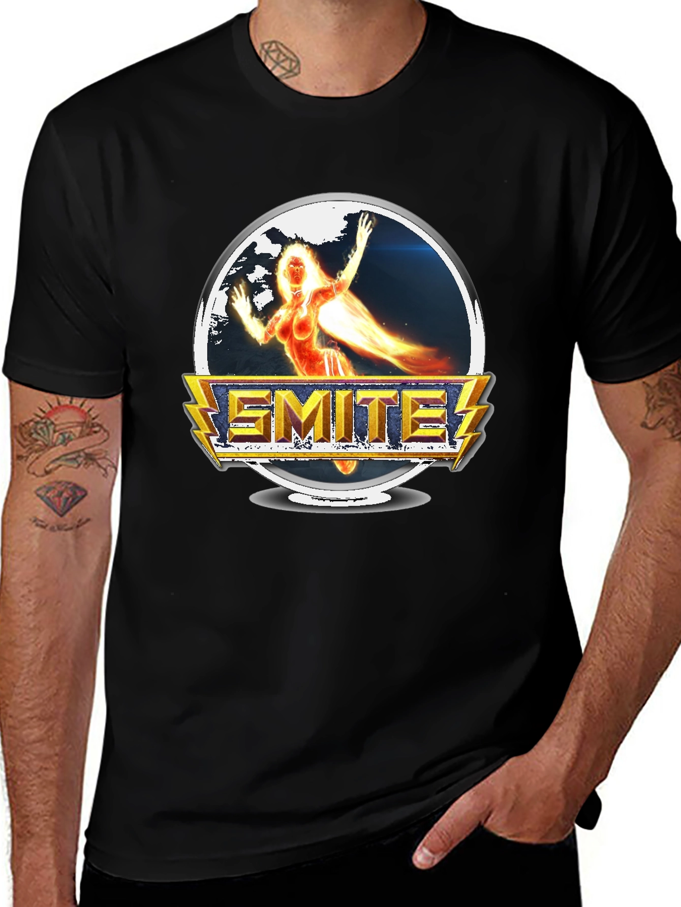 Smite Game T-Shirt - Fire Goddess Graphic Tee
