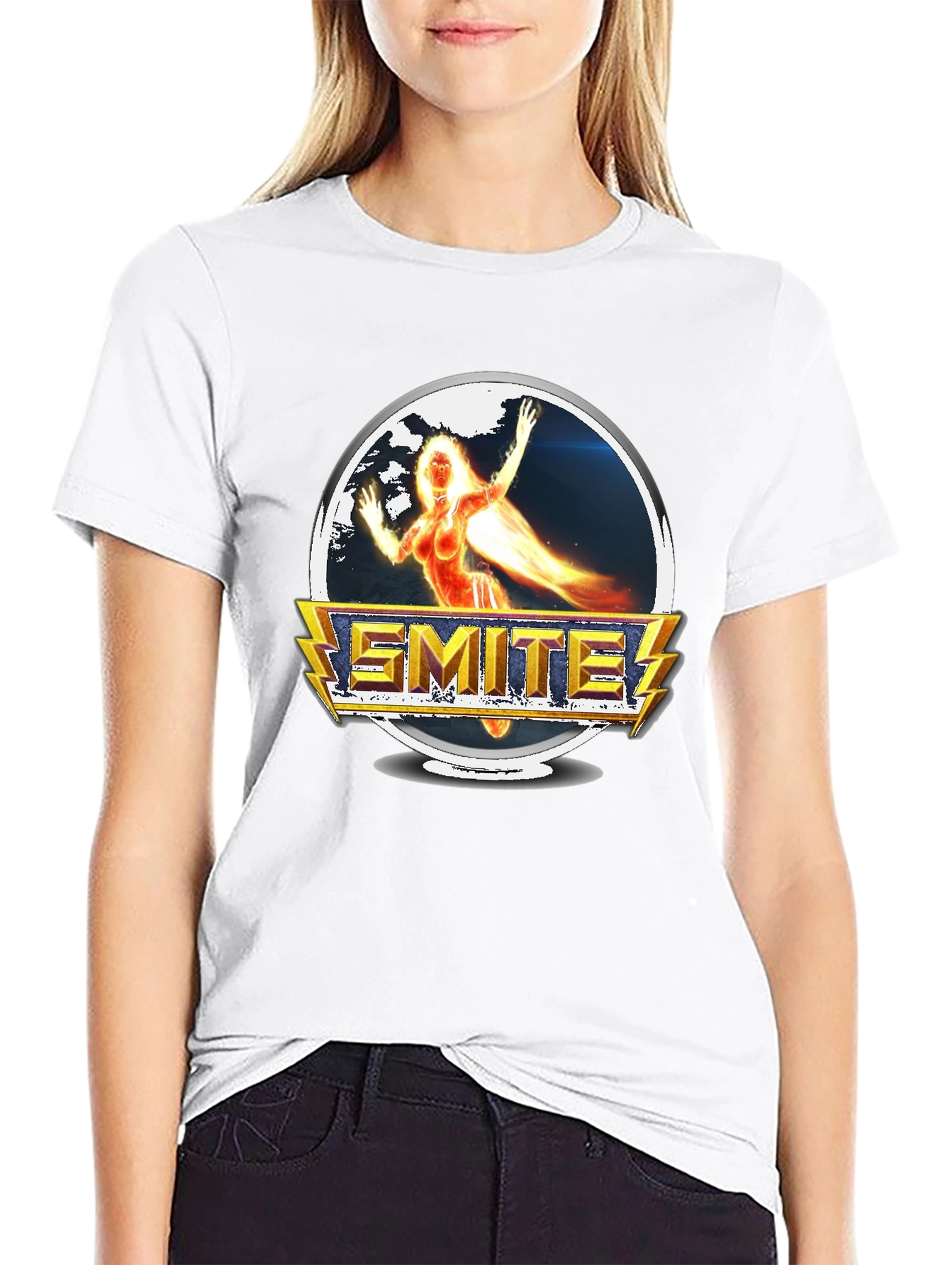 Smite Game T-Shirt - Fire Goddess Graphic Tee