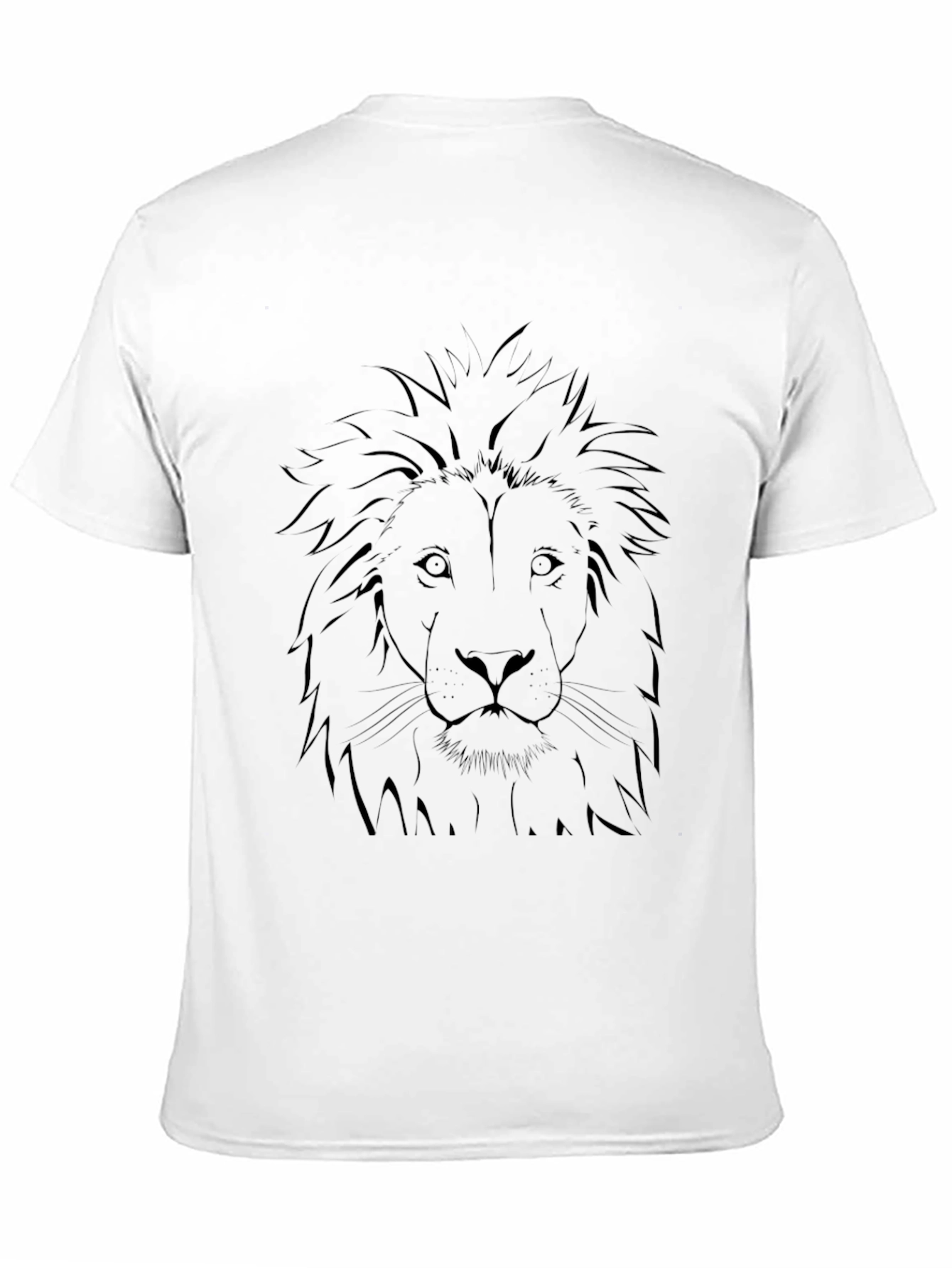 Lion Graphic Print Crew Neck T-Shirt