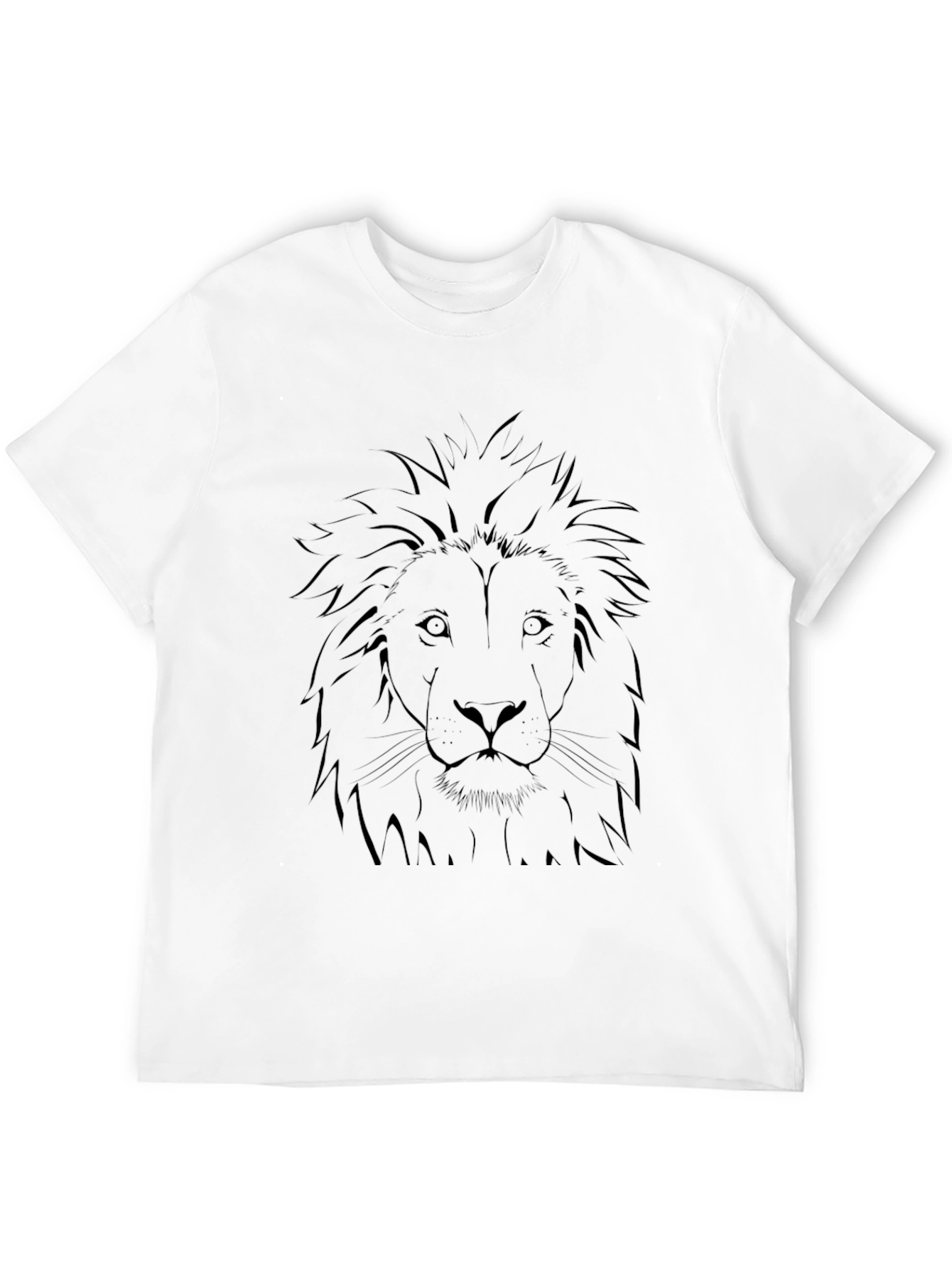 Lion Graphic Print Crew Neck T-Shirt