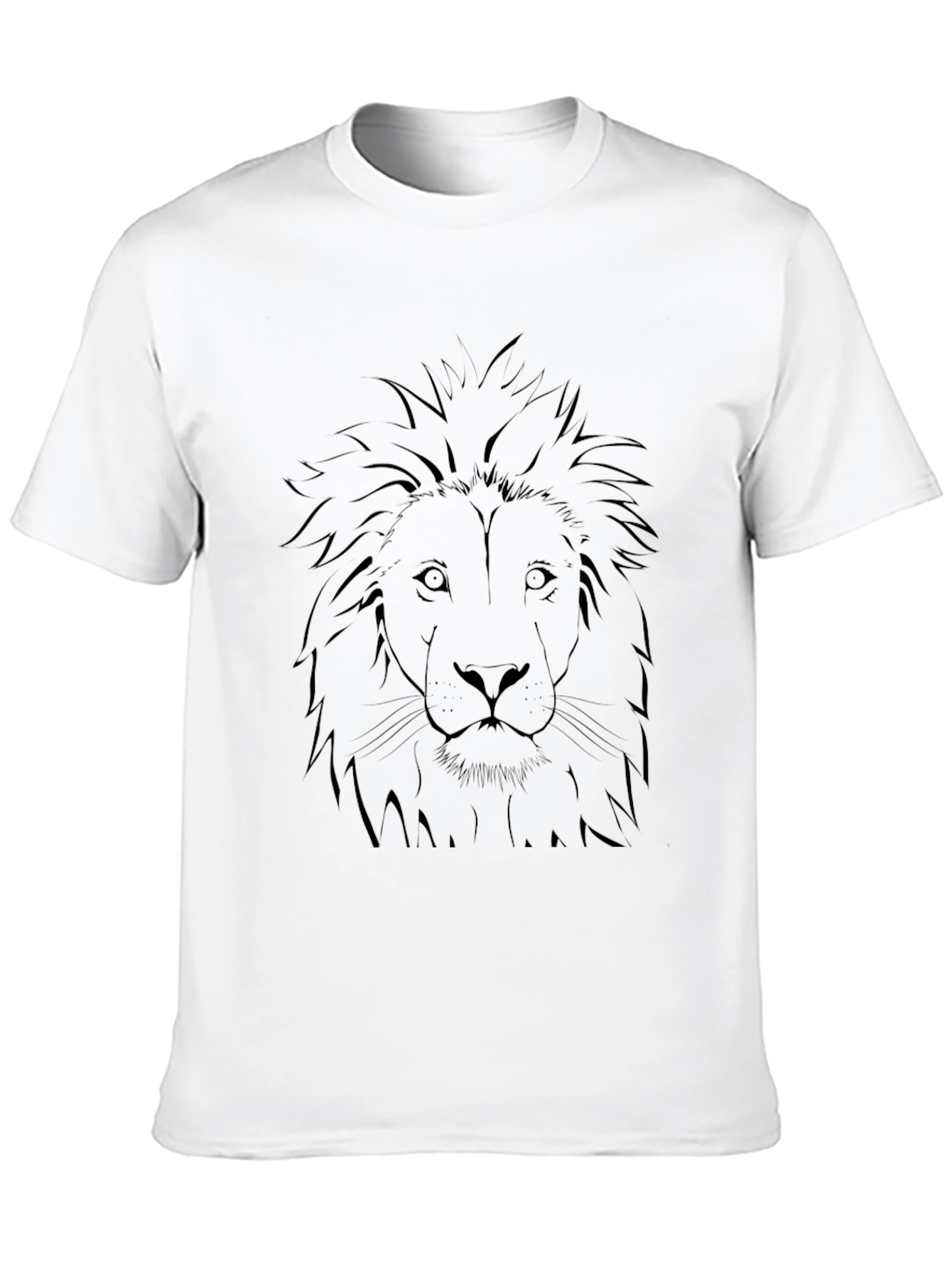 Lion Graphic Print Crew Neck T-Shirt