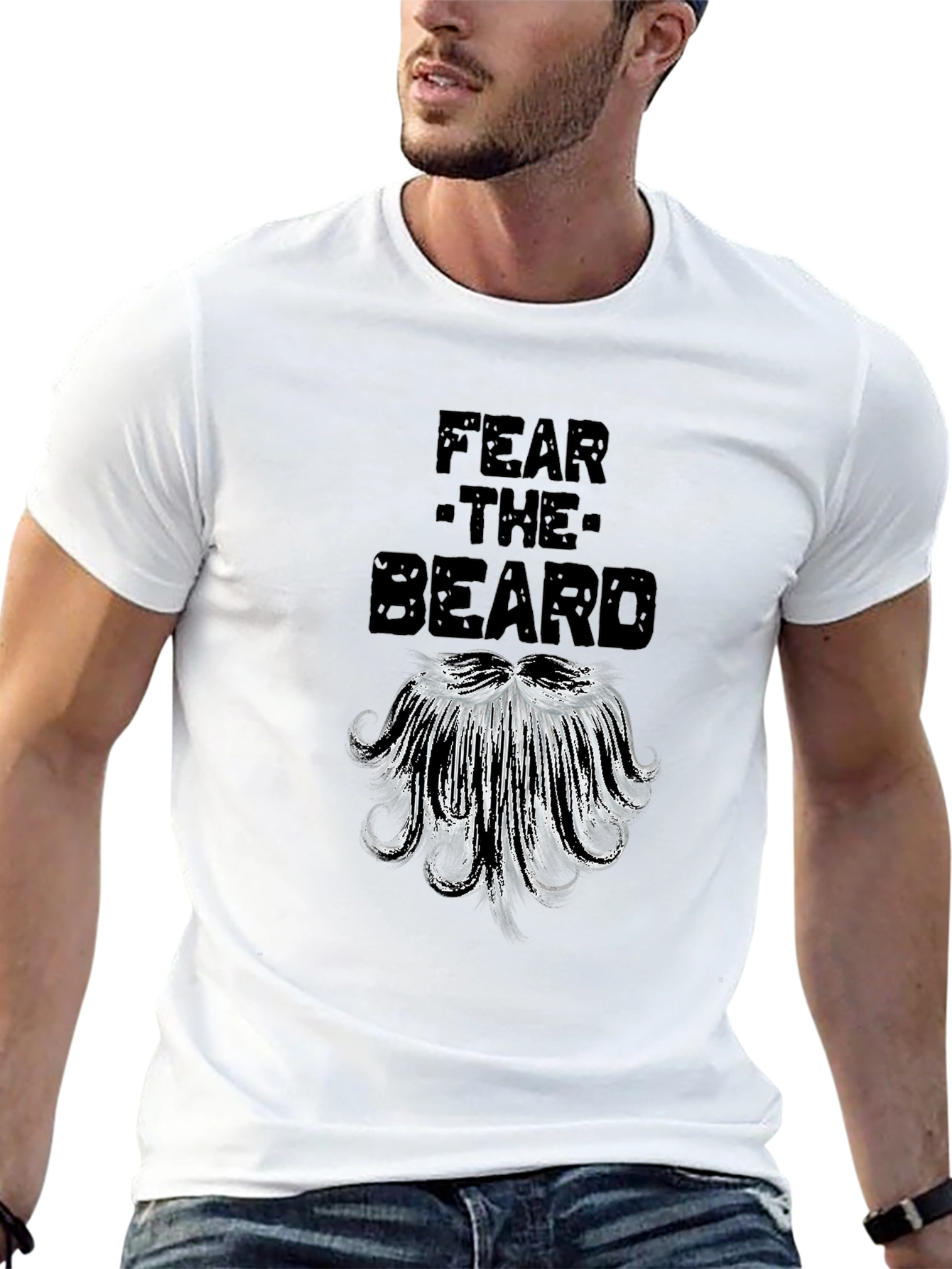 Fear the Beard Graphic Tee - Black Cotton T-Shirt