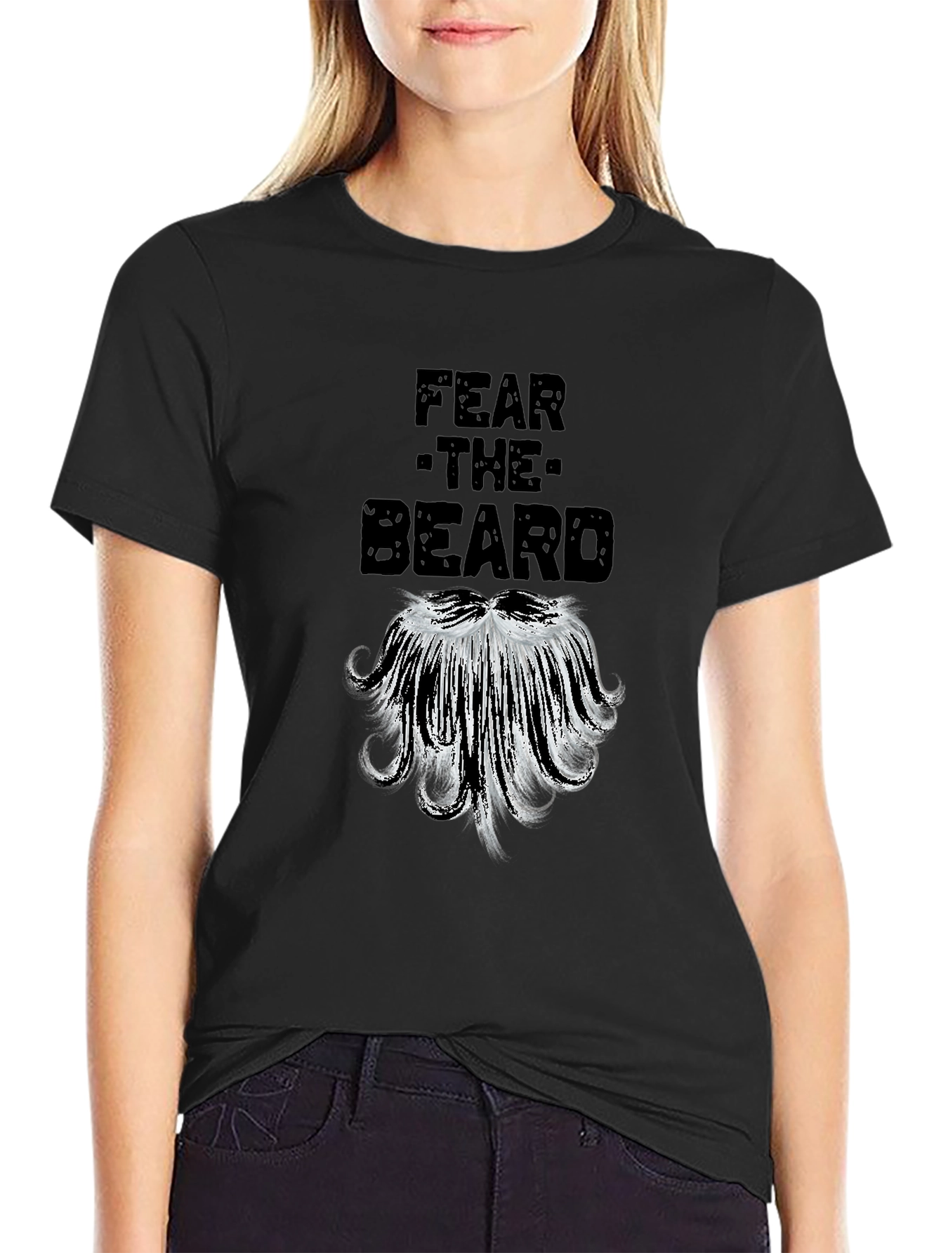 Fear the Beard Graphic Tee - Black Cotton T-Shirt
