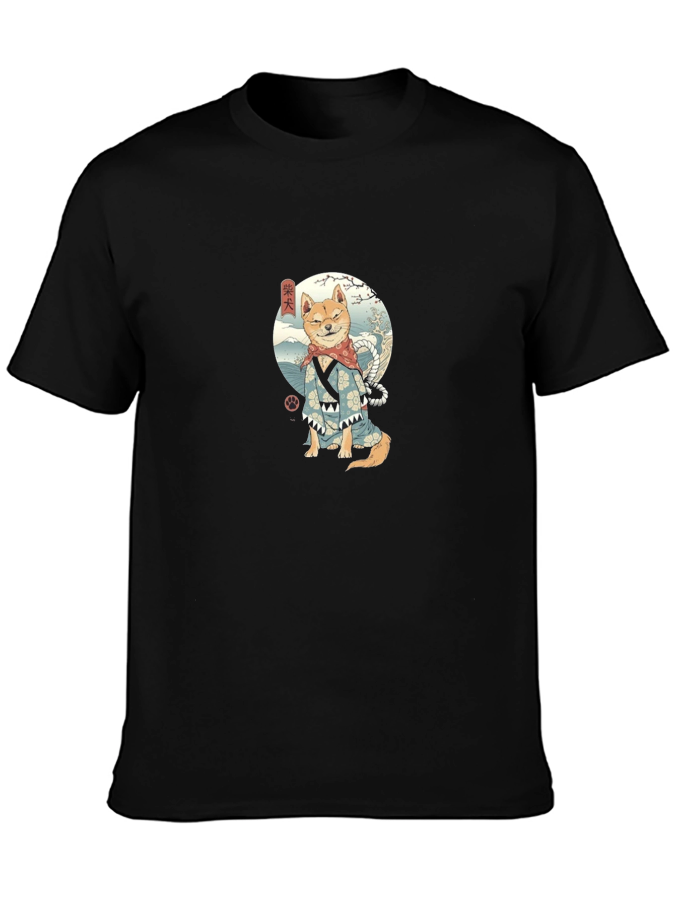 Shiba Inu Samurai T-Shirt - Ukiyo-e Dog Warrior
