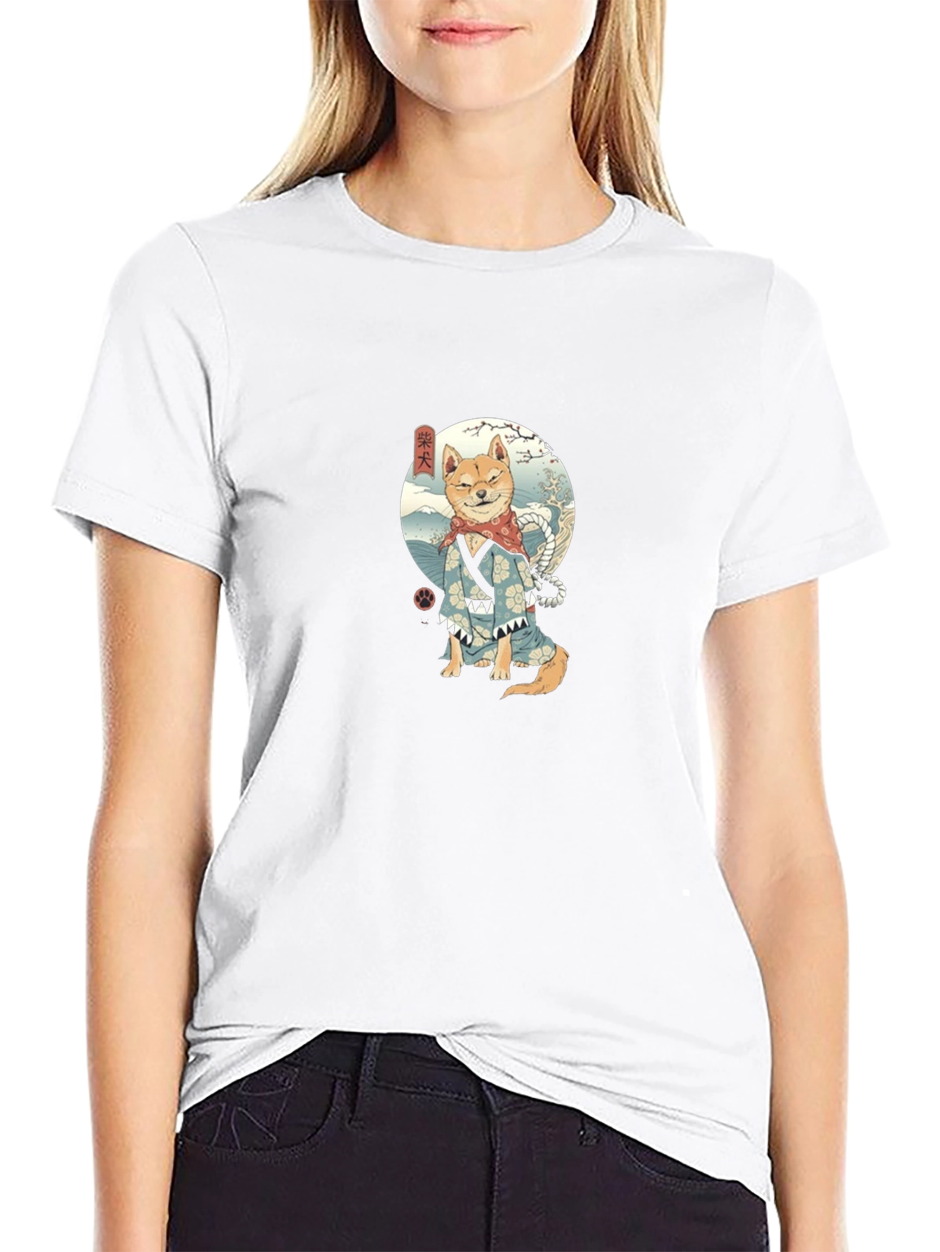 Shiba Inu Samurai T-Shirt - Ukiyo-e Dog Warrior