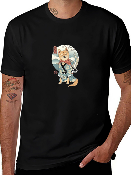 Shiba Inu Samurai T-Shirt - Ukiyo-e Dog Warrior