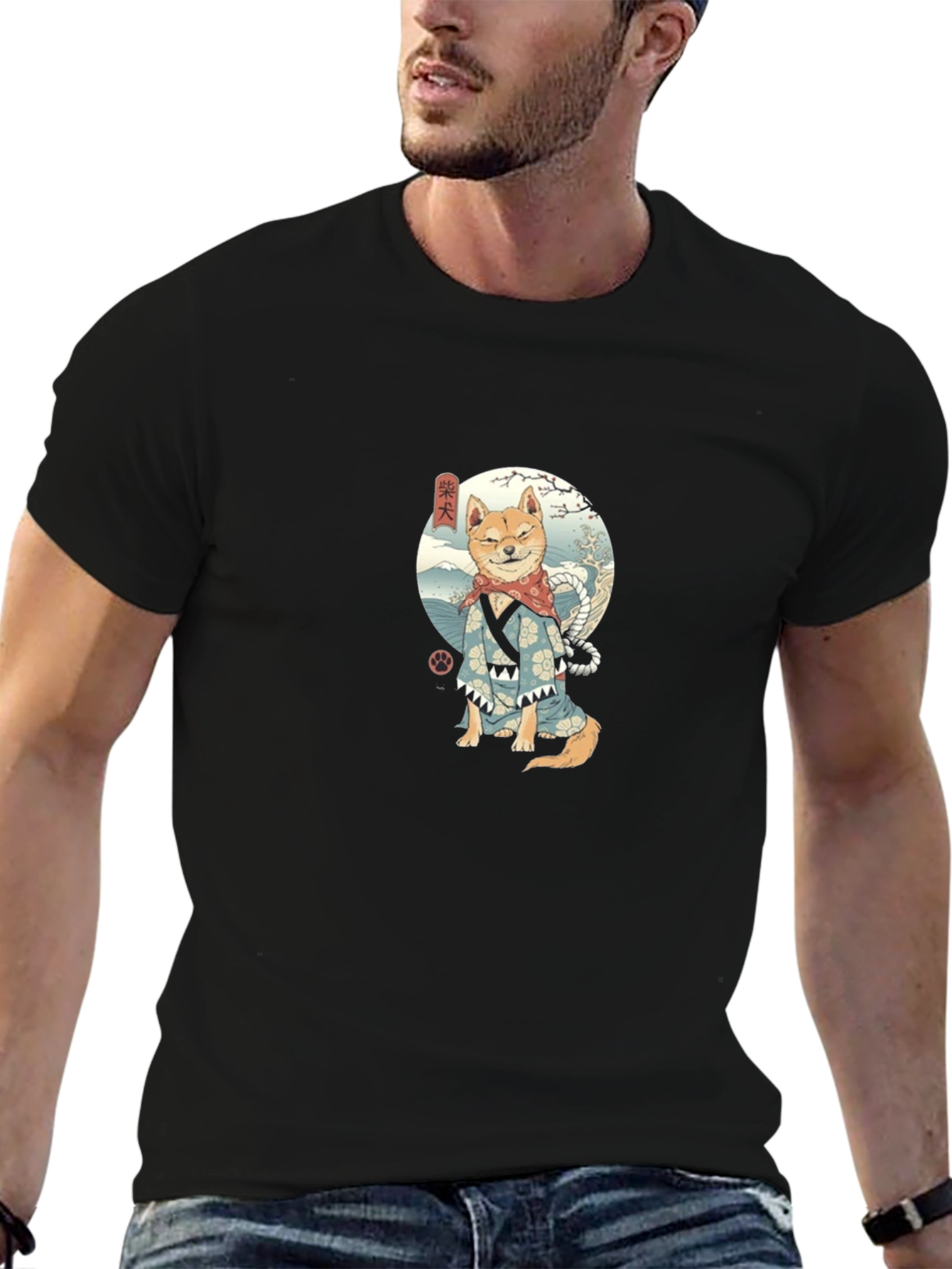 Shiba Inu Samurai T-Shirt - Ukiyo-e Dog Warrior