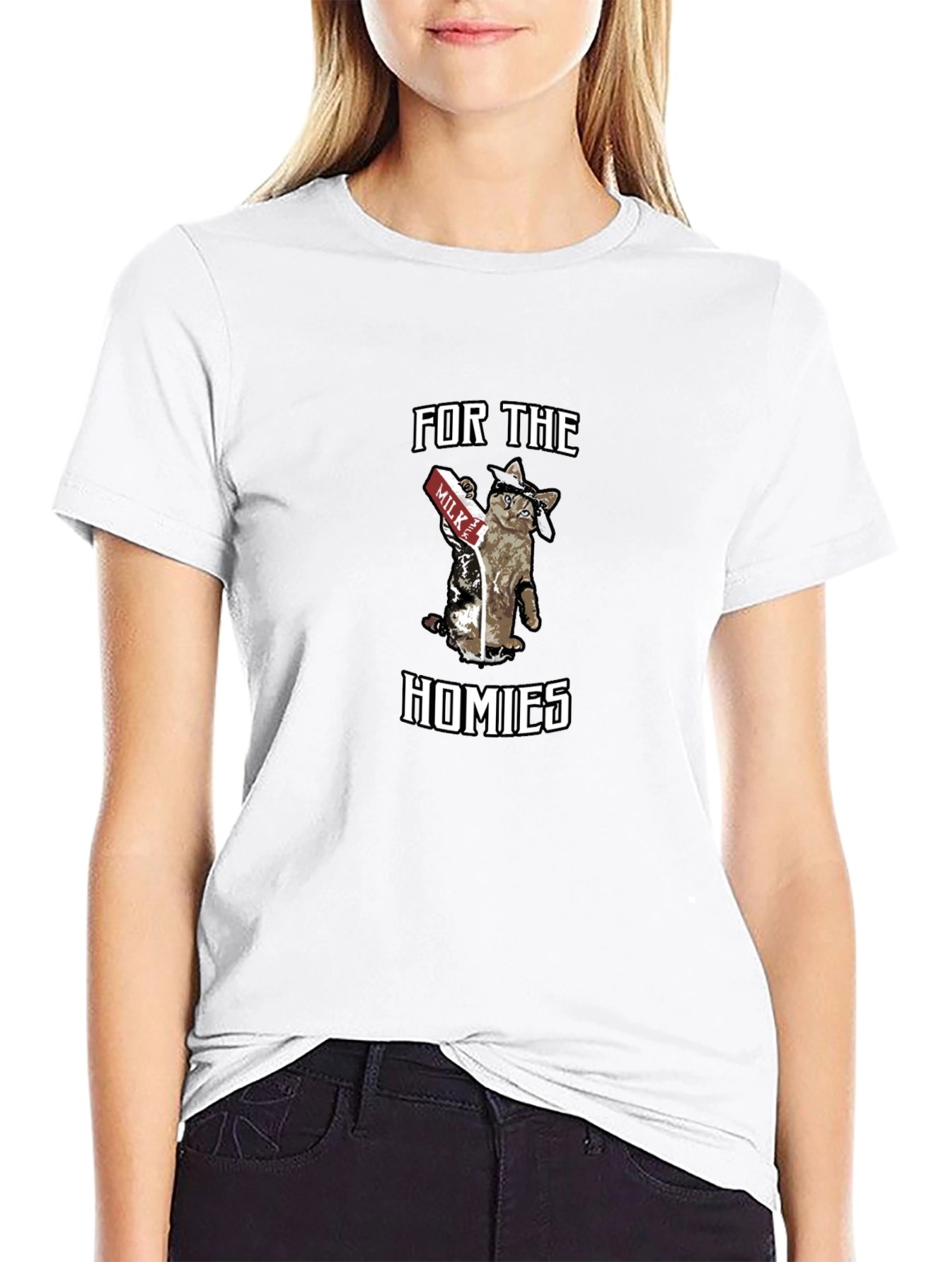 For the Homies Cat Milk T-Shirt