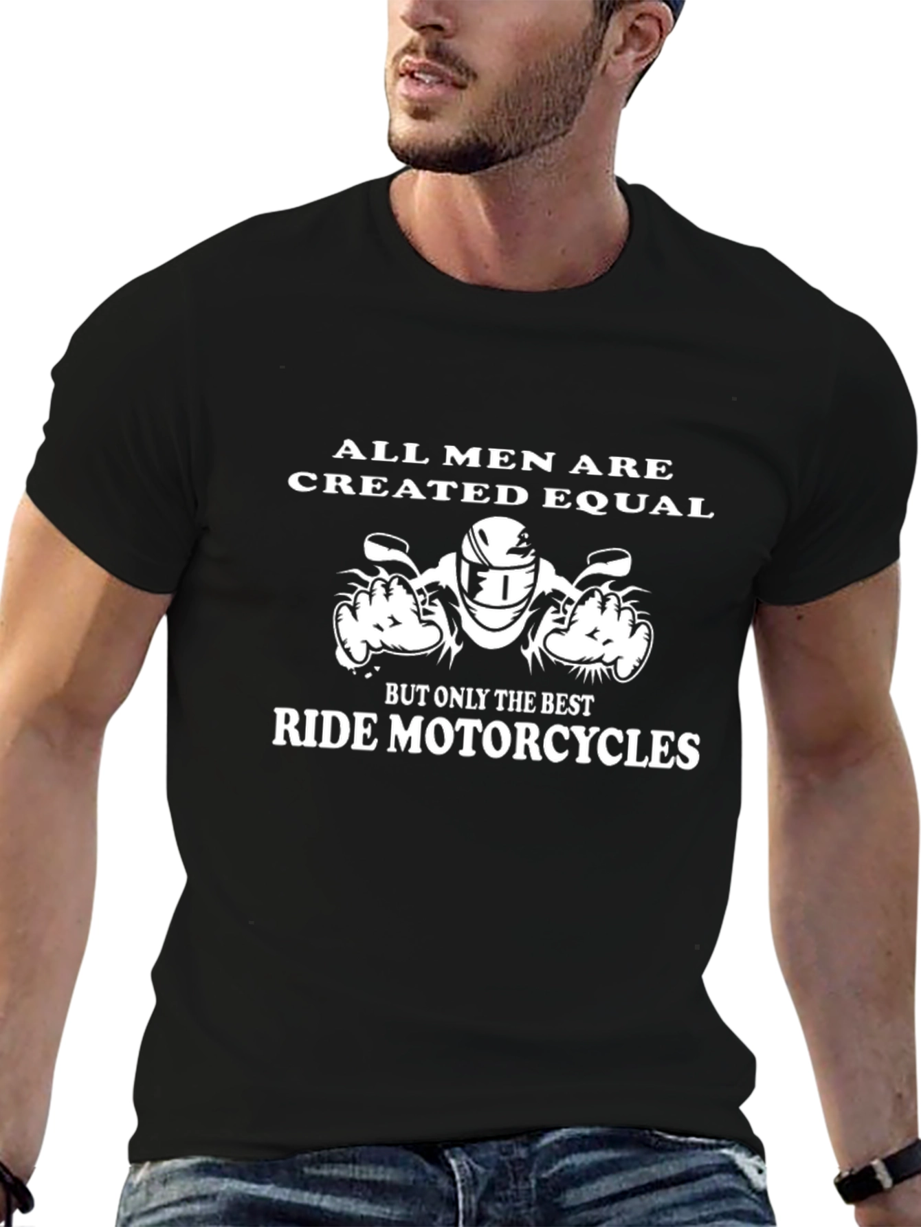 All Men Are Created Equal Ride Motorcycles T-Shirt
