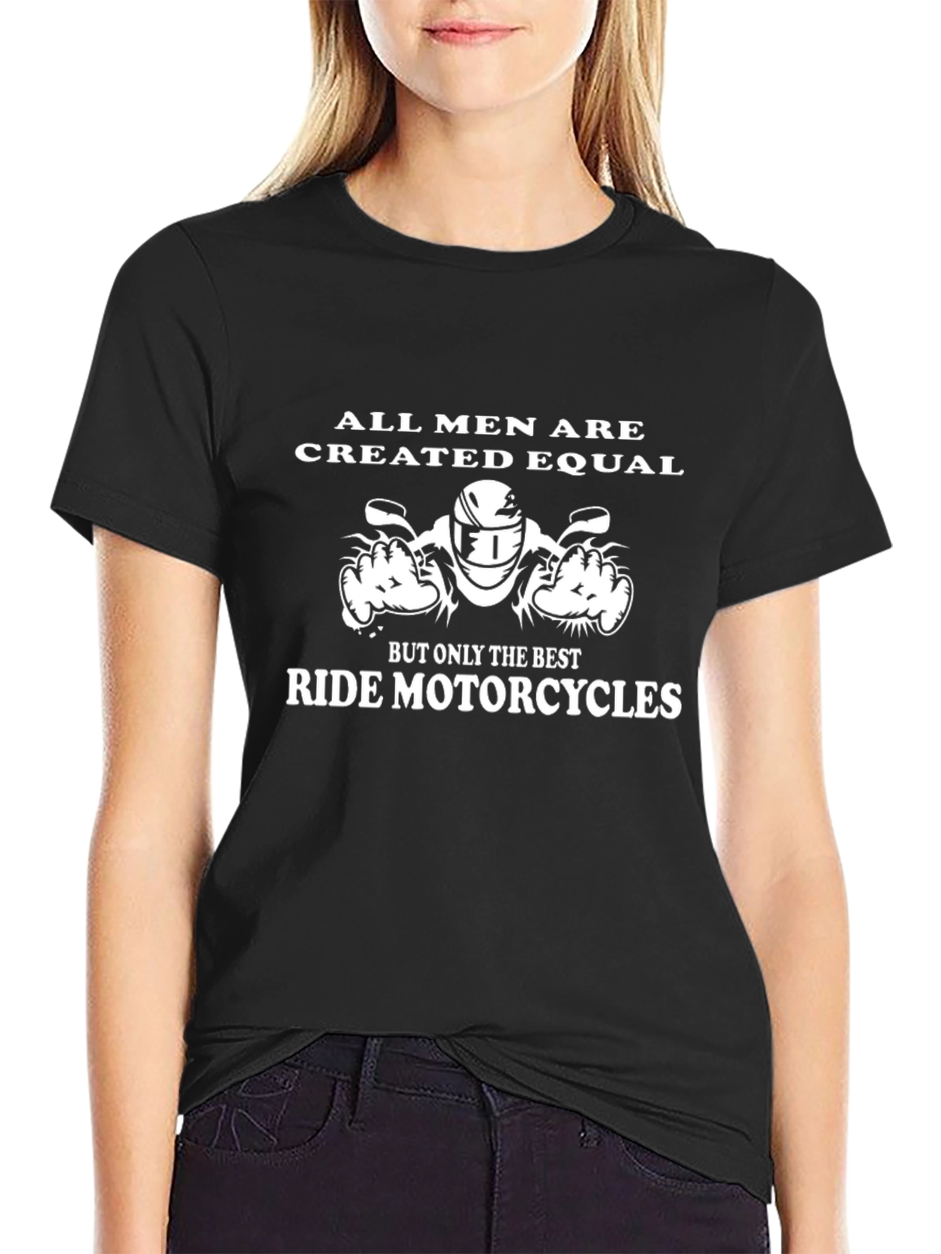 All Men Are Created Equal Ride Motorcycles T-Shirt