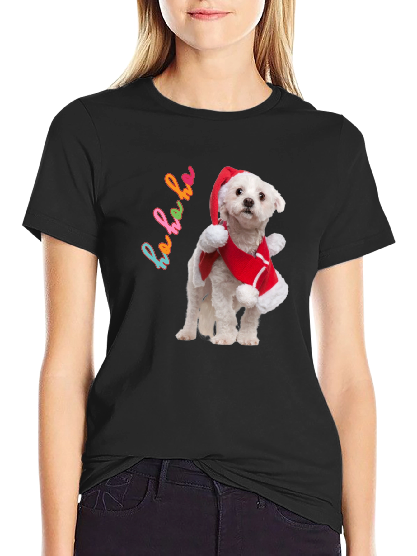 Christmas Dog T-Shirt - Ho Ho Ho Holiday Style!