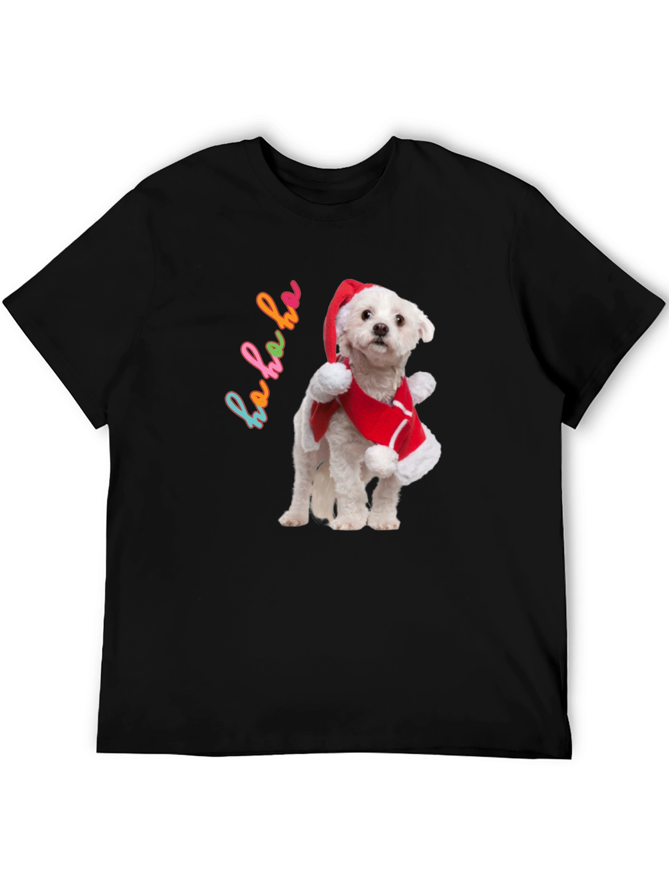Christmas Dog T-Shirt - Ho Ho Ho Holiday Style!