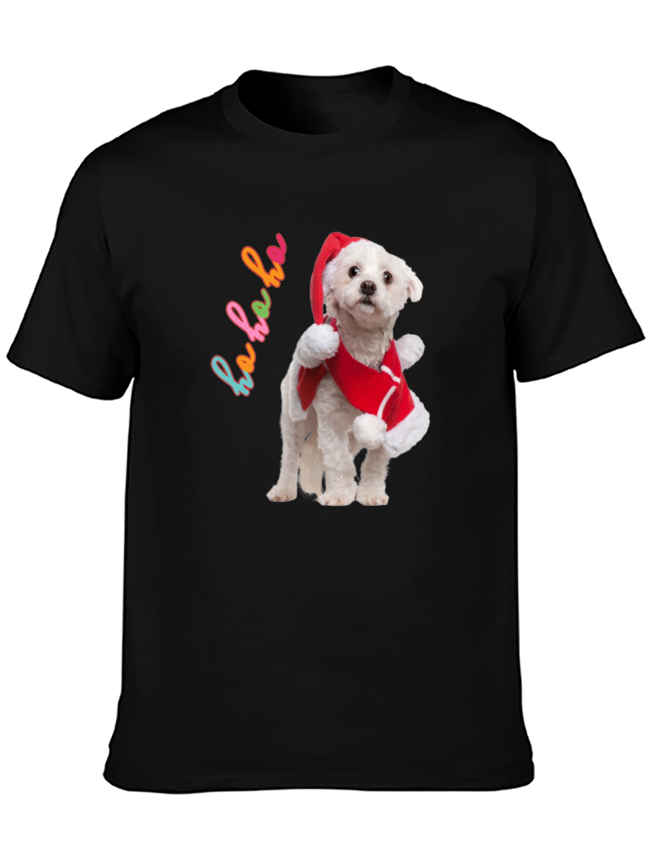 Christmas Dog T-Shirt - Ho Ho Ho Holiday Style!