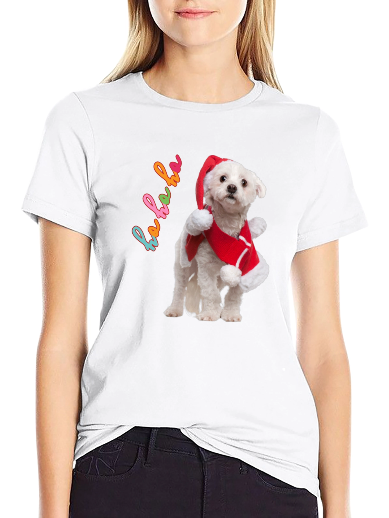 Christmas Dog T-Shirt - Ho Ho Ho Holiday Style!