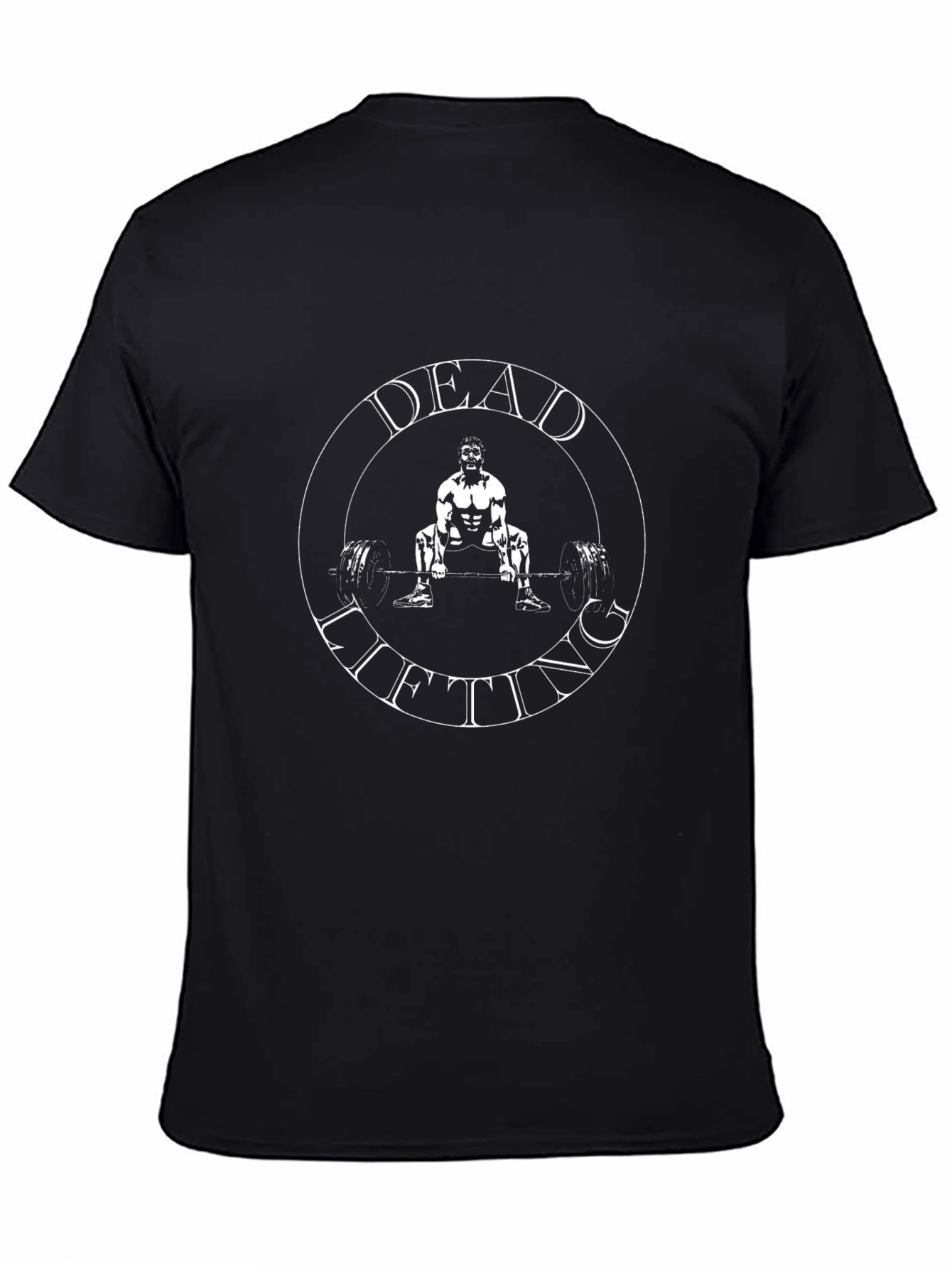 Deadlifting Graphic Tee - Black Cotton Gym Shirt