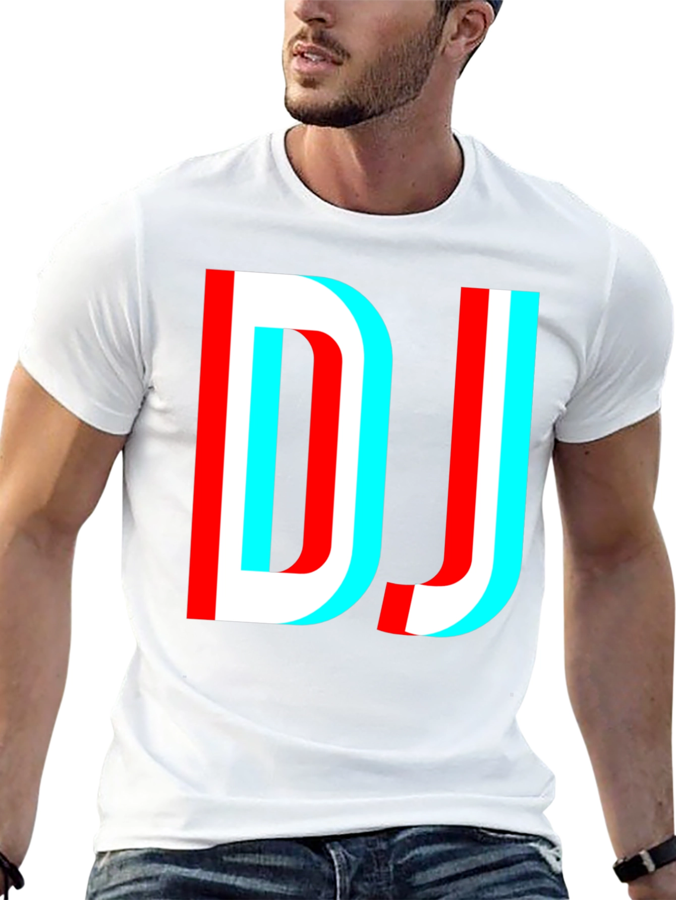 DJ Glitch Graphic Black T-Shirt