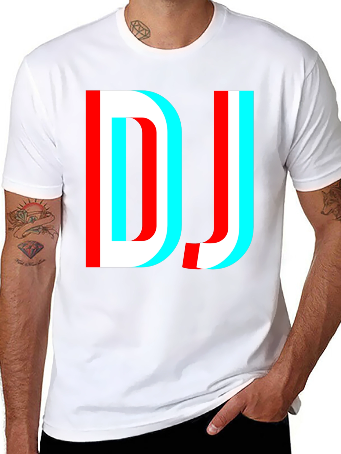 DJ Glitch Graphic Black T-Shirt