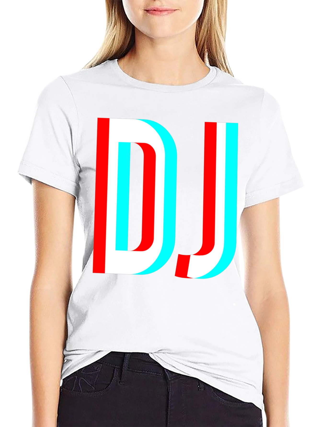 DJ Glitch Graphic Black T-Shirt