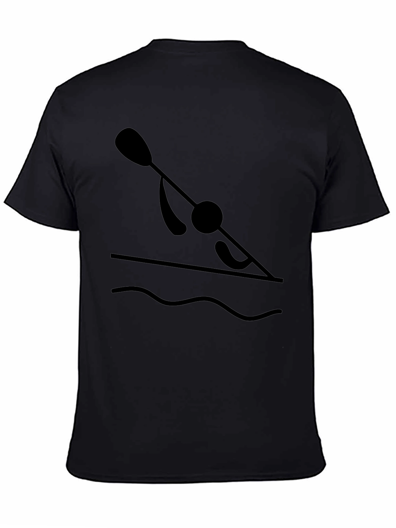 Kayak Paddler Graphic T-Shirt - Black