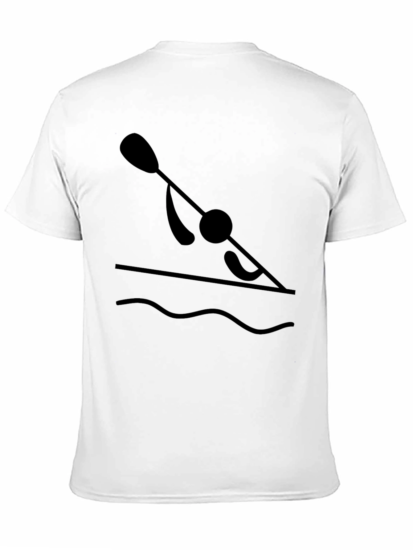 Kayak Paddler Graphic T-Shirt - Black