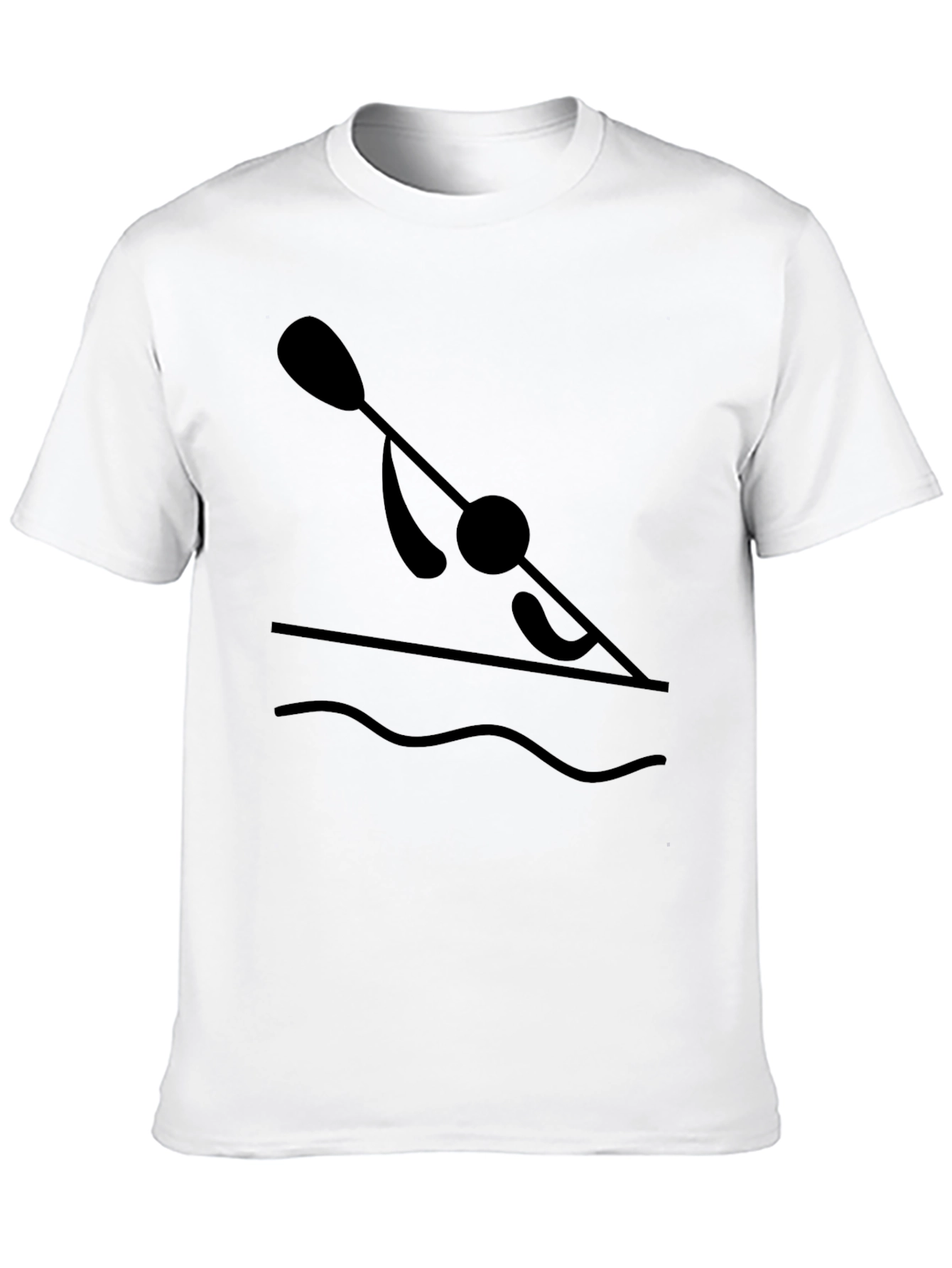 Kayak Paddler Graphic T-Shirt - Black