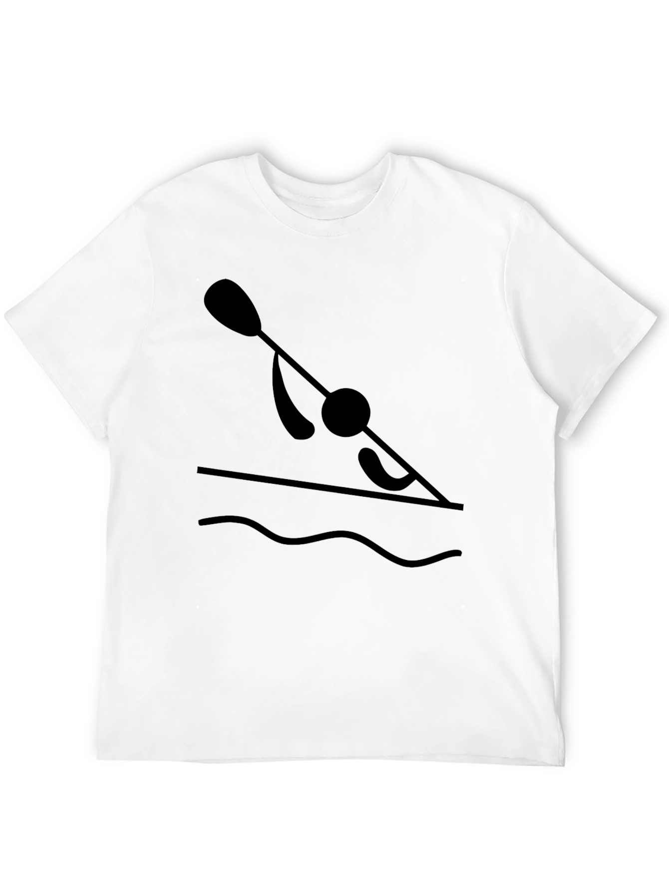 Kayak Paddler Graphic T-Shirt - Black