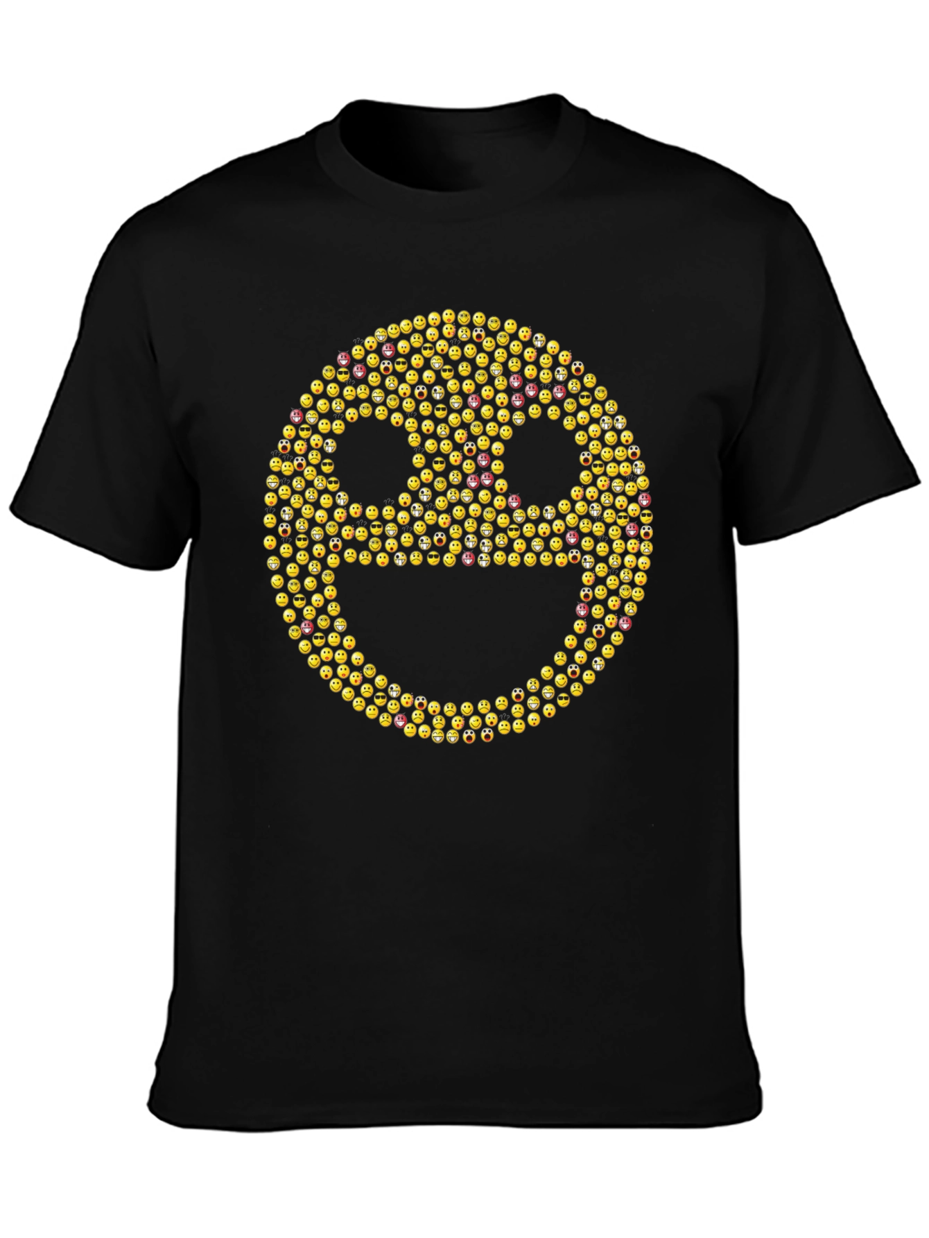 Emoji Face Black T-Shirt