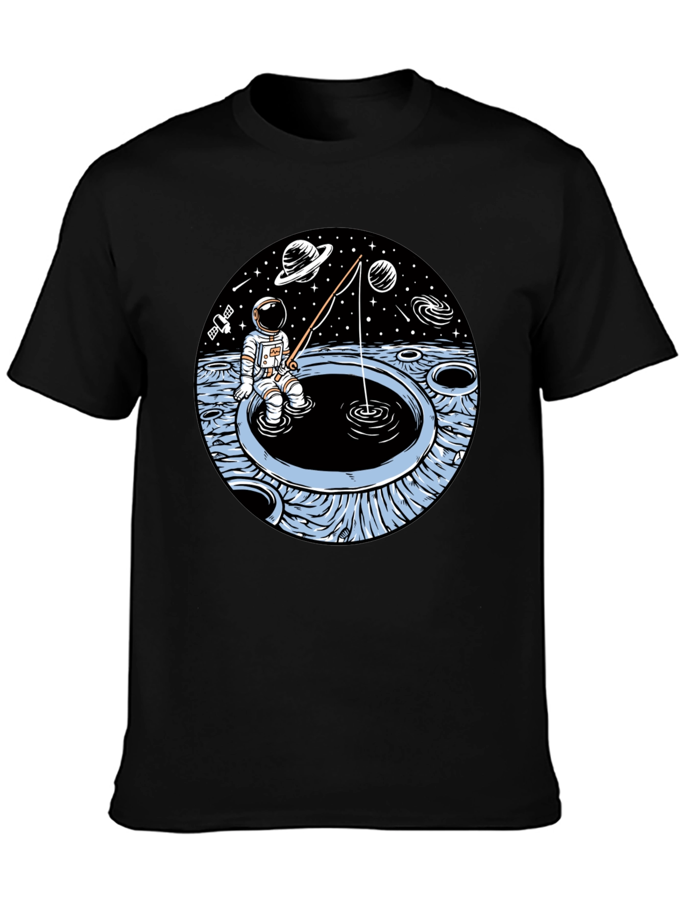 Astronaut Fishing T-Shirt - Space Adventure Tee