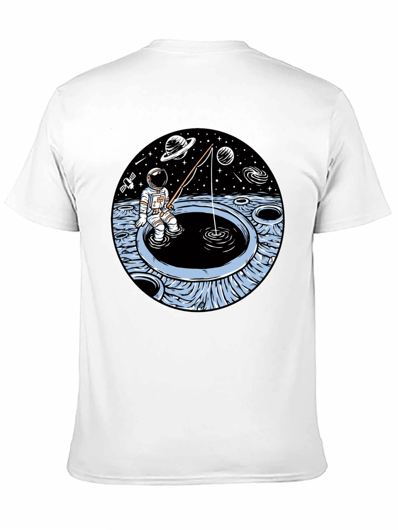 Astronaut Fishing T-Shirt - Space Adventure Tee
