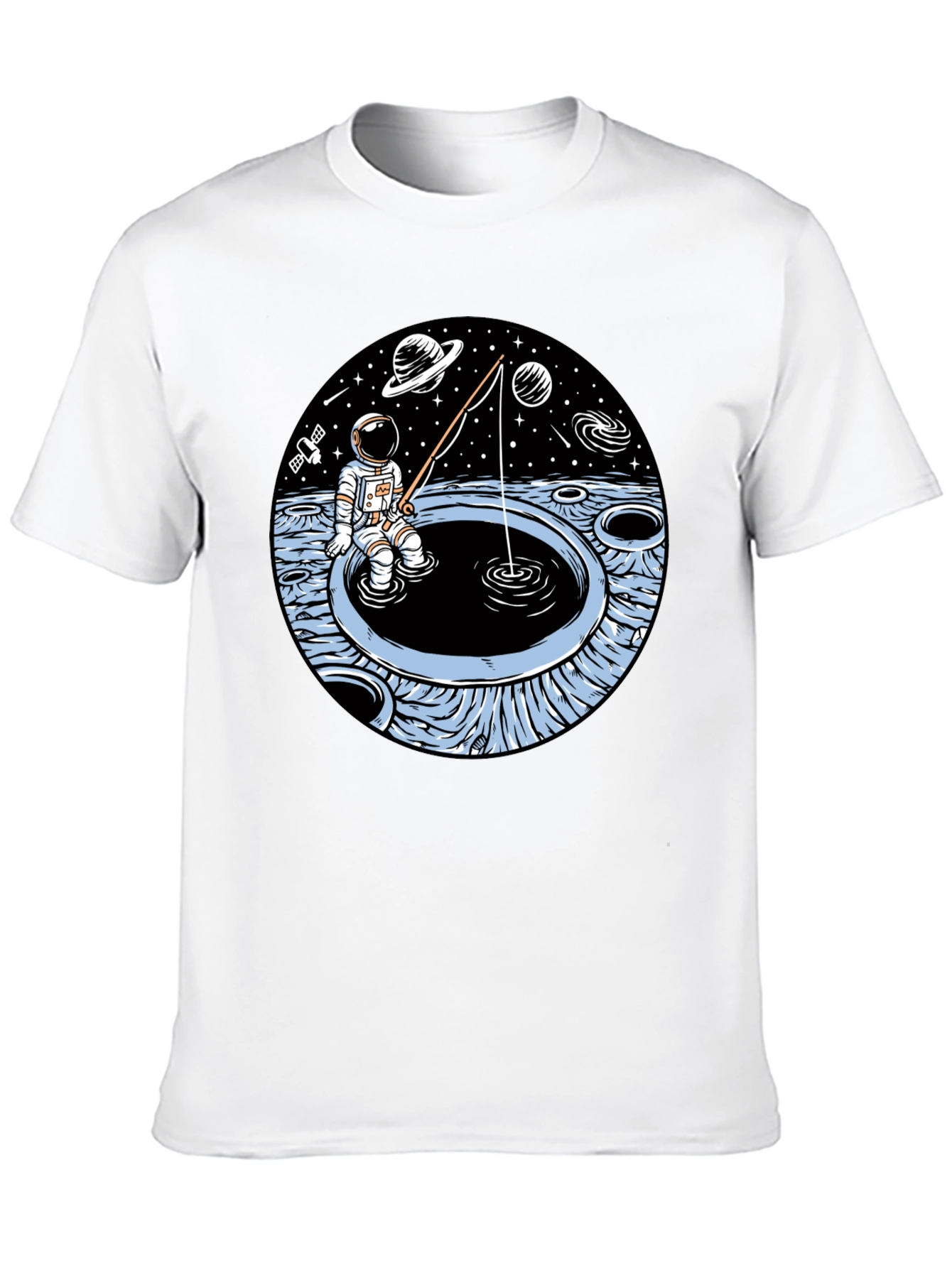Astronaut Fishing T-Shirt - Space Adventure Tee