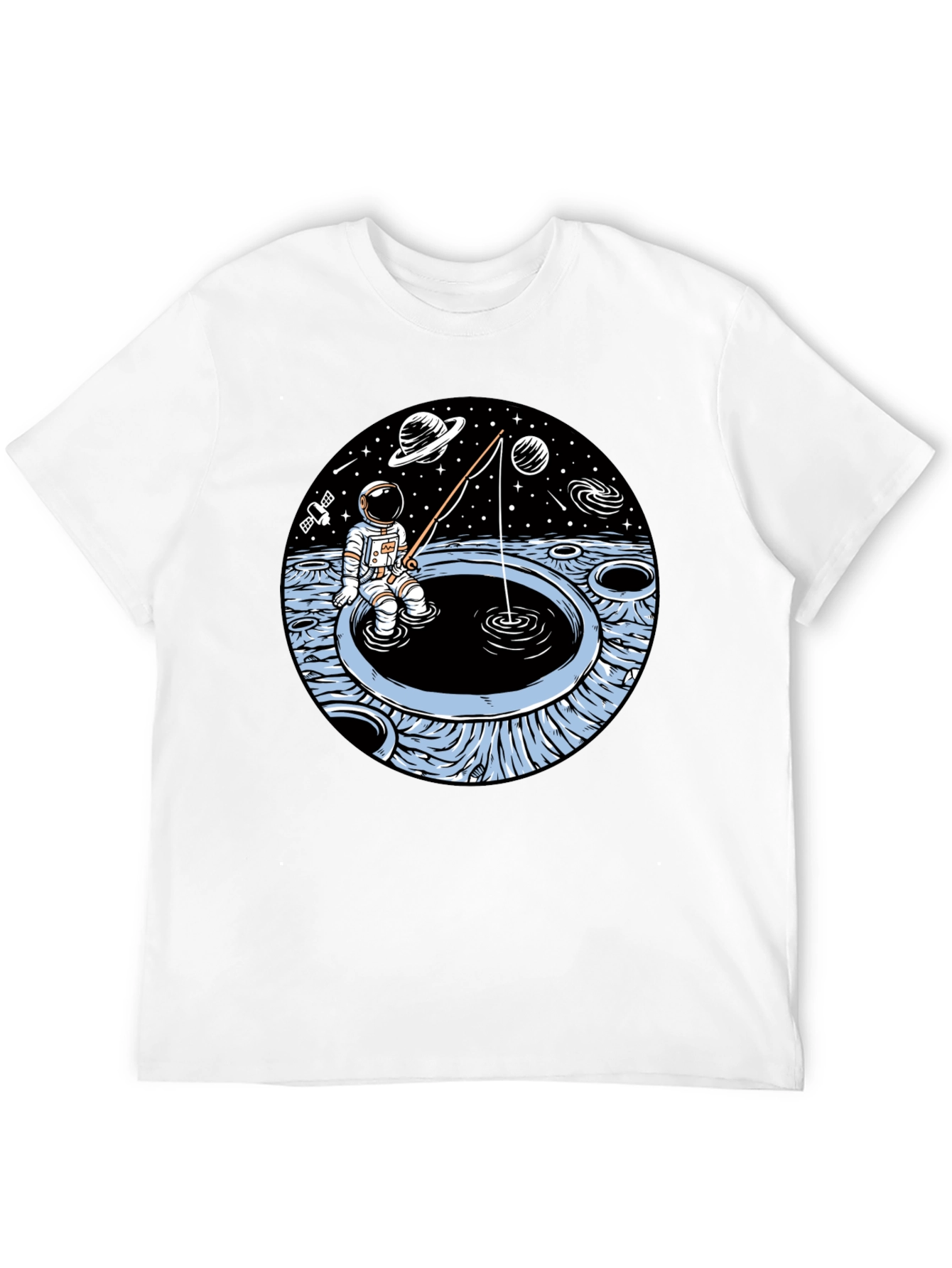 Astronaut Fishing T-Shirt - Space Adventure Tee