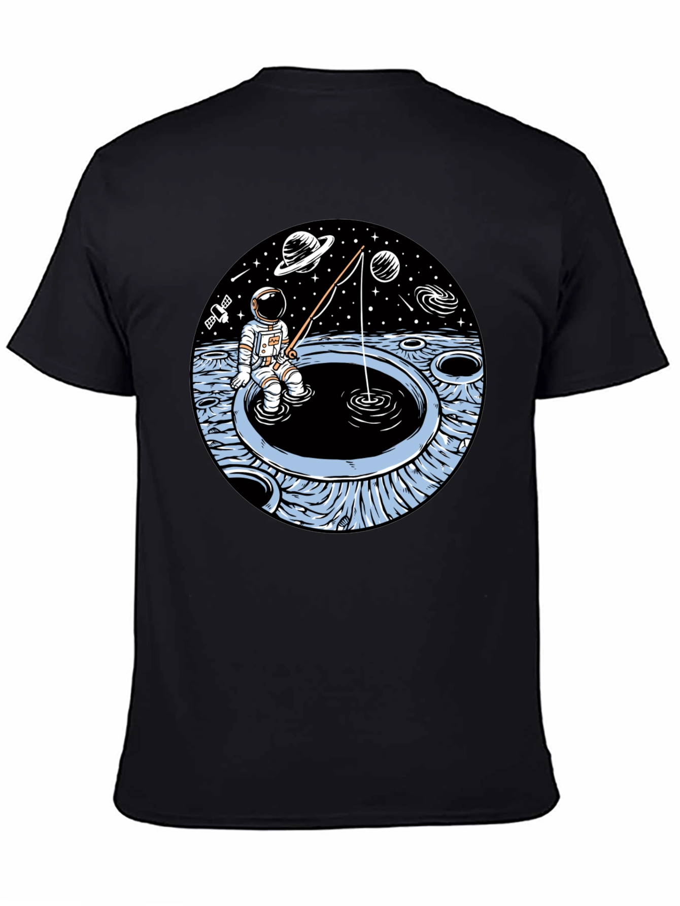 Astronaut Fishing T-Shirt - Space Adventure Tee